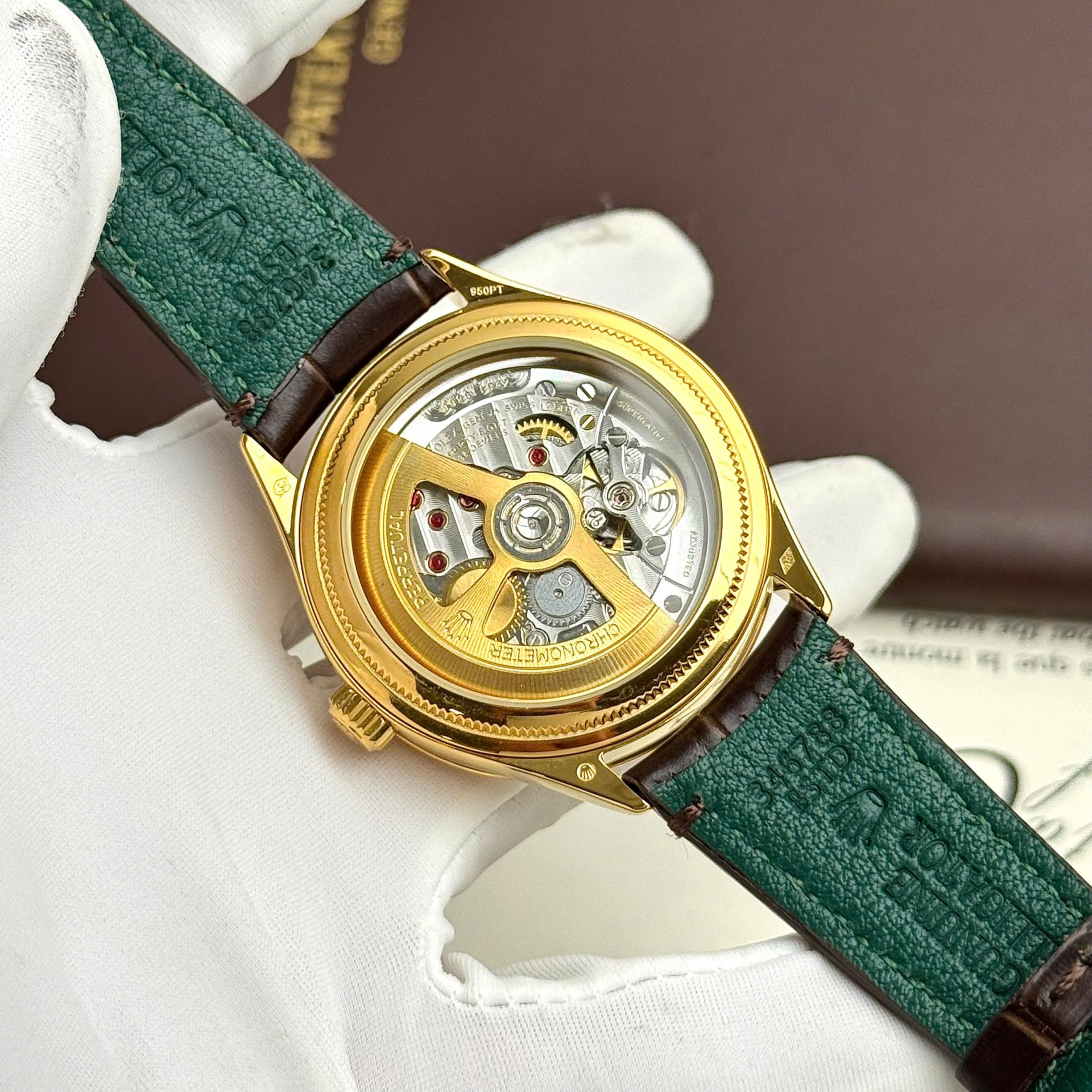 Rolex Perpetual 1908 Yellow Clone 11 Watch White Dial 39mm - Elite Watch Atelier