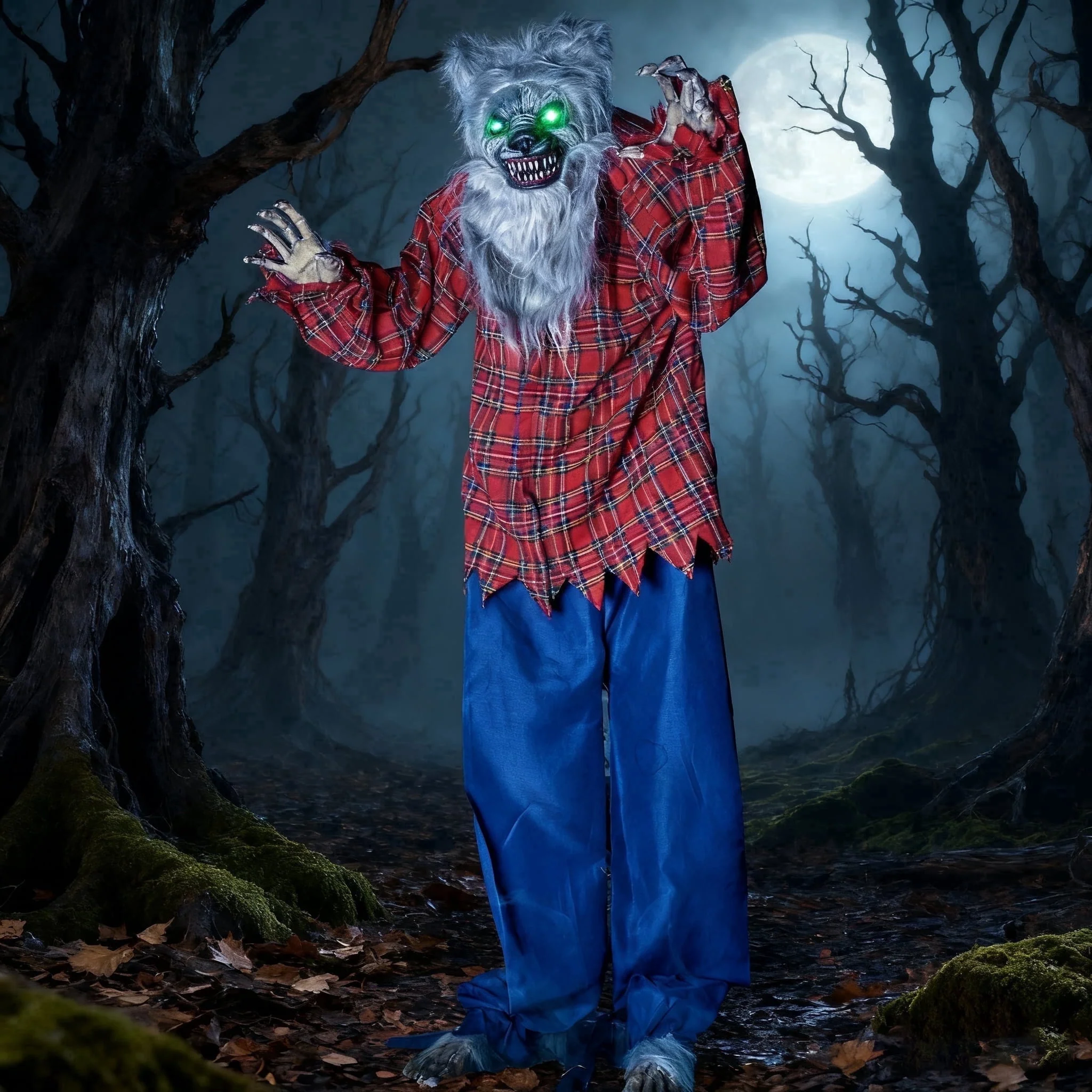 Joyfy Halloween Decorations Outdoor, Sound Activated with LED Eyes & Sound & Motion, Decor for Yard Farm Garden Indoor Haunted House - Image 19 Joyfy Halloween Decorations Outdoor, Sound Activated with LED Eyes & Sound & Motion, Decor for Yard Farm Garden Indoor Haunted House - Image 19