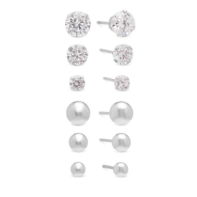 3-Pair Gold Post Earring Set - MIDNIGHT VELVET CATALOG