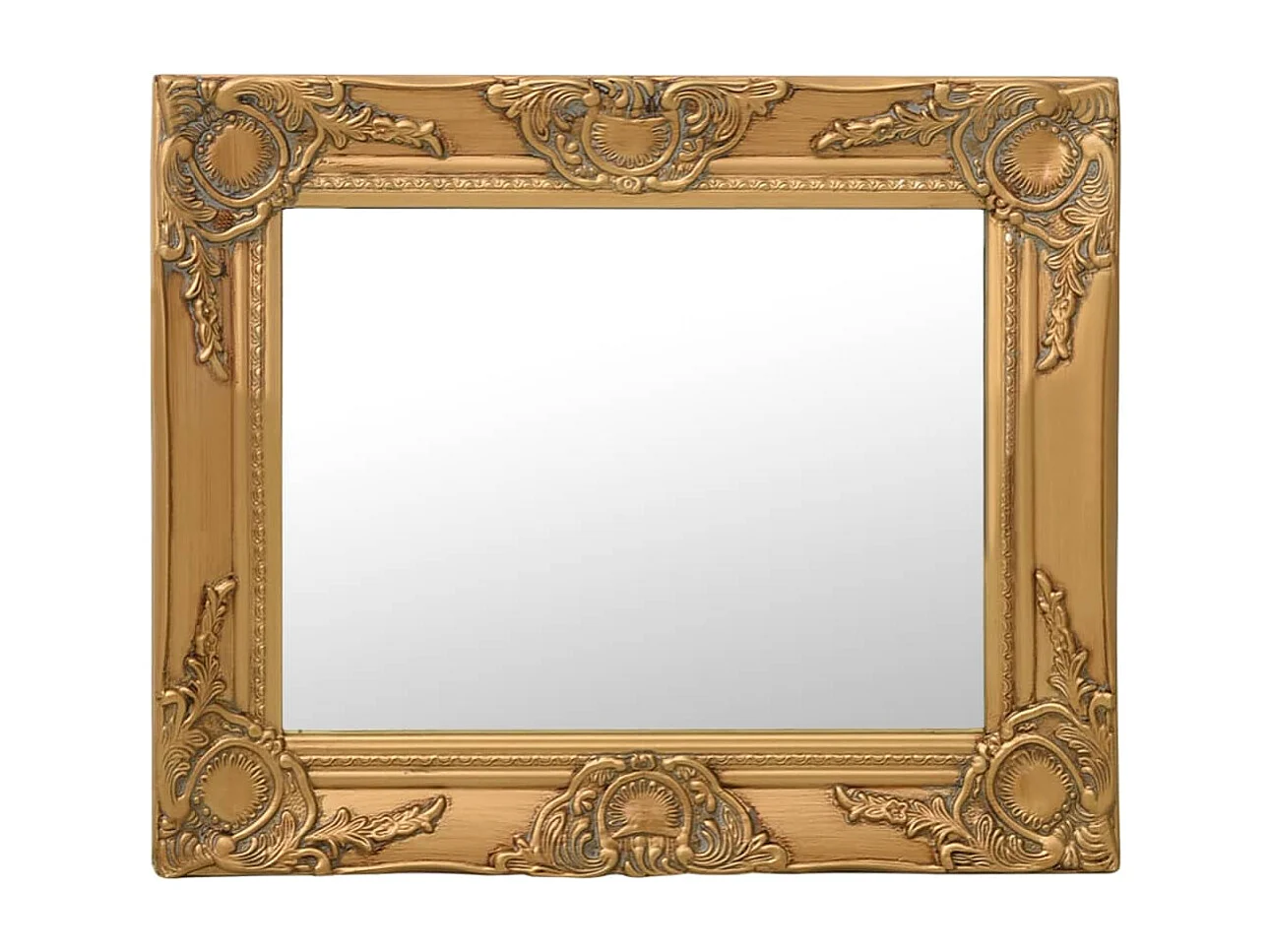 Miroir mural style baroque 50x40 cm Doré FR97851