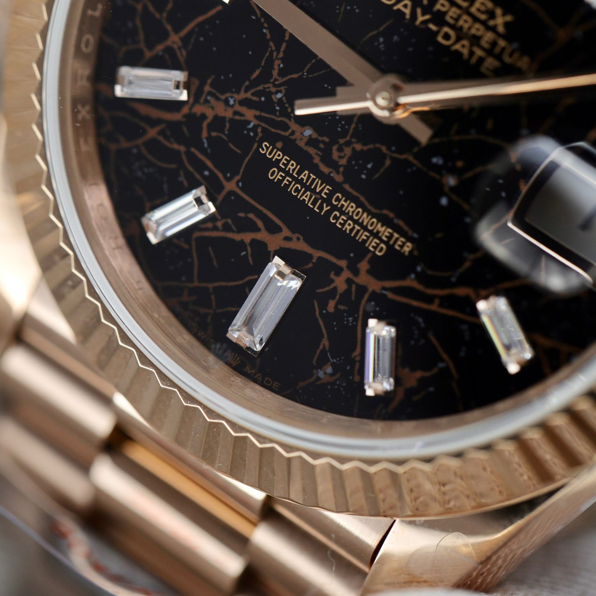 Rolex Replica Watch Day-Date 228235 Lava Dial Weight 185 Grams QF Factory 40mm - Elite Watch Atelier