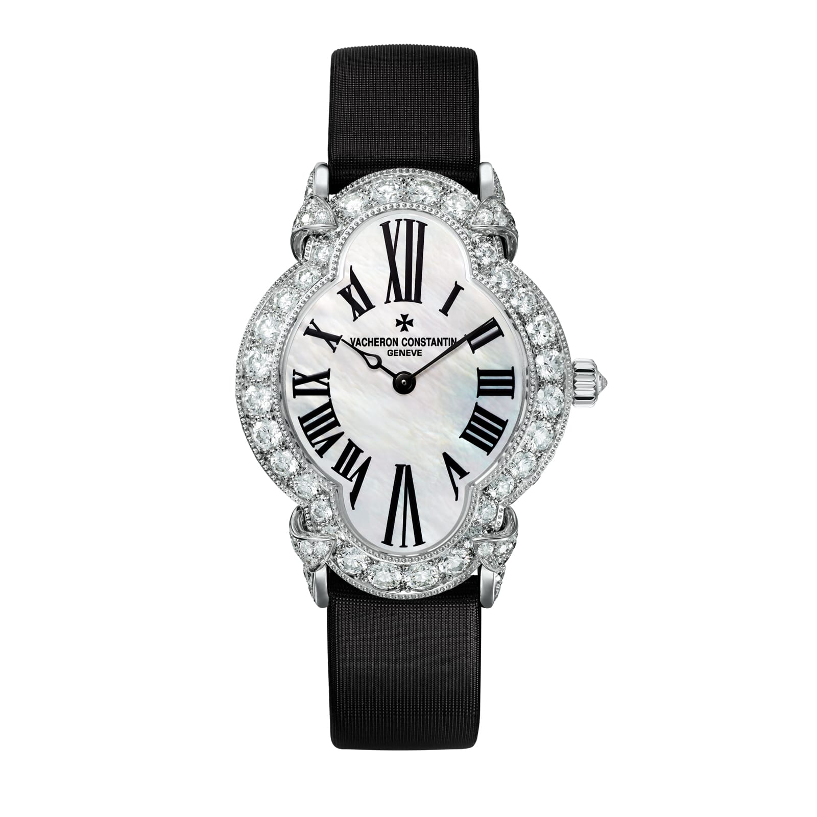Replica Watches Fake Vacheron Constantin Heures Creatives Heure Romantique 36.2 X 26.5 MM WHITE GOLD(1:1 replica) - Elite Watch Atelier