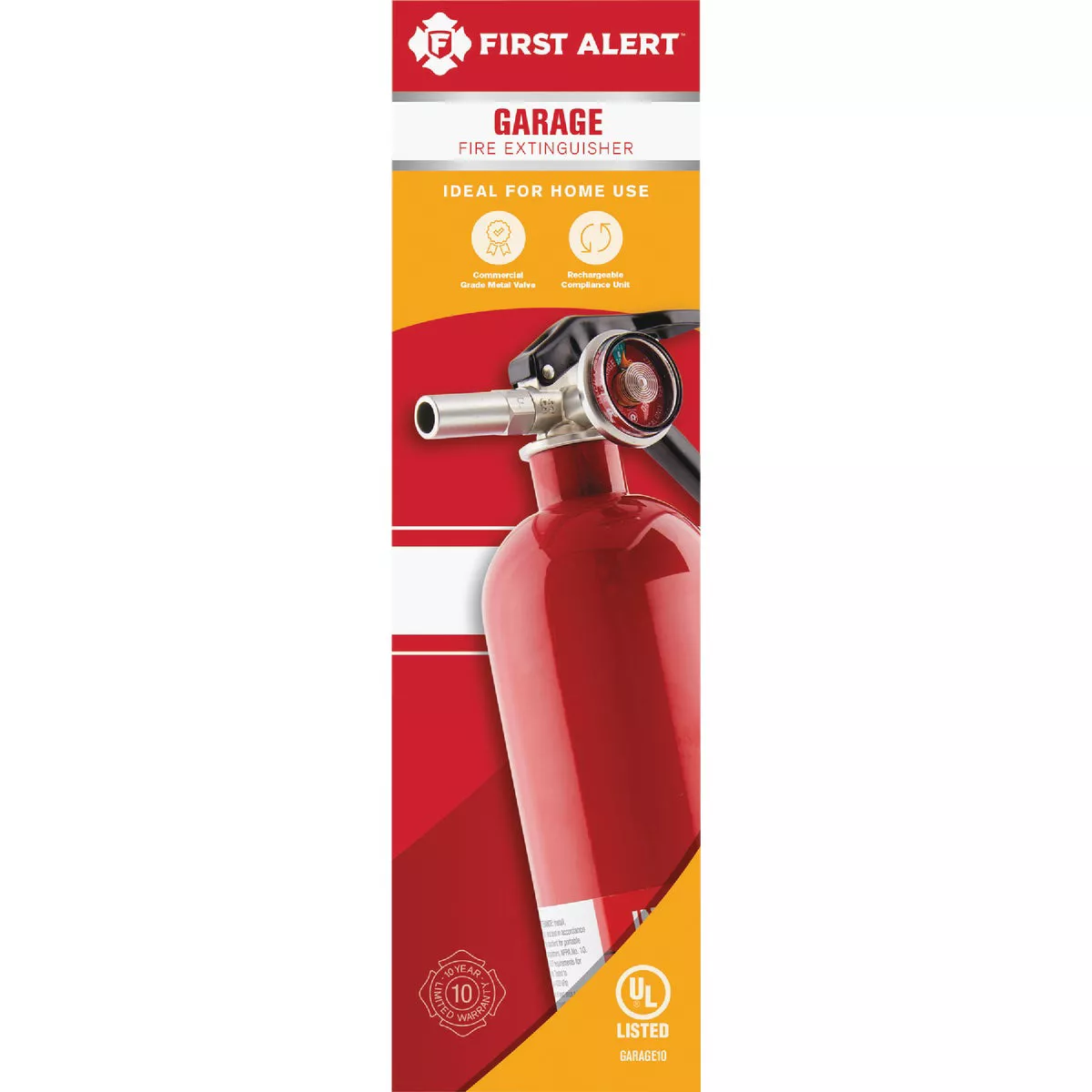 First Alert 10-B:C Rechargeable Garage Fire Extinguisher
