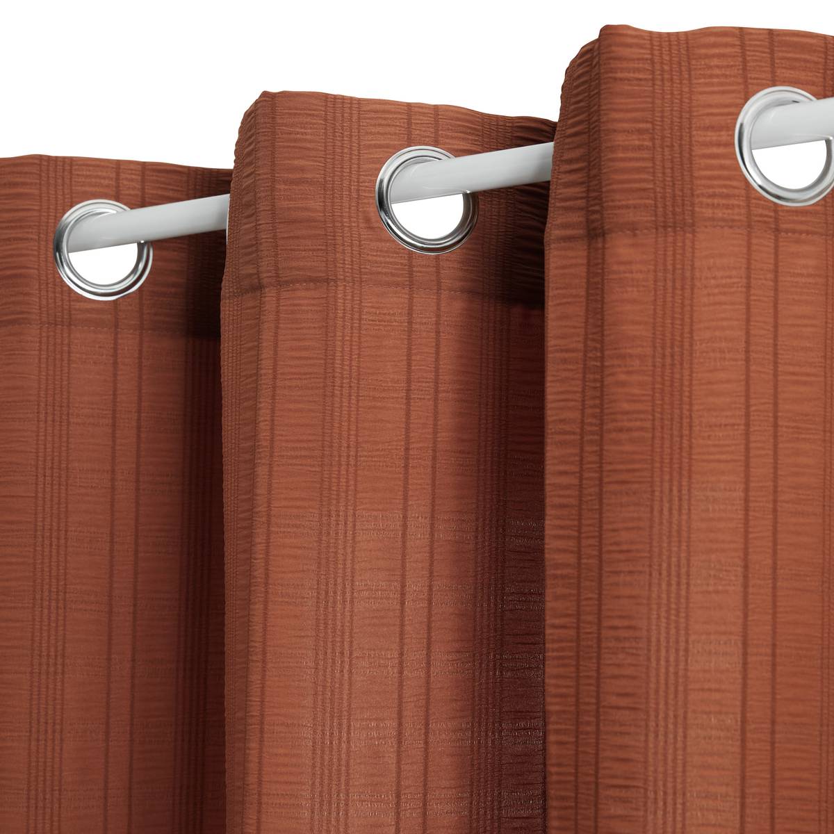 Sheer Curtain "Noa" Terracotta, 240x140 cm