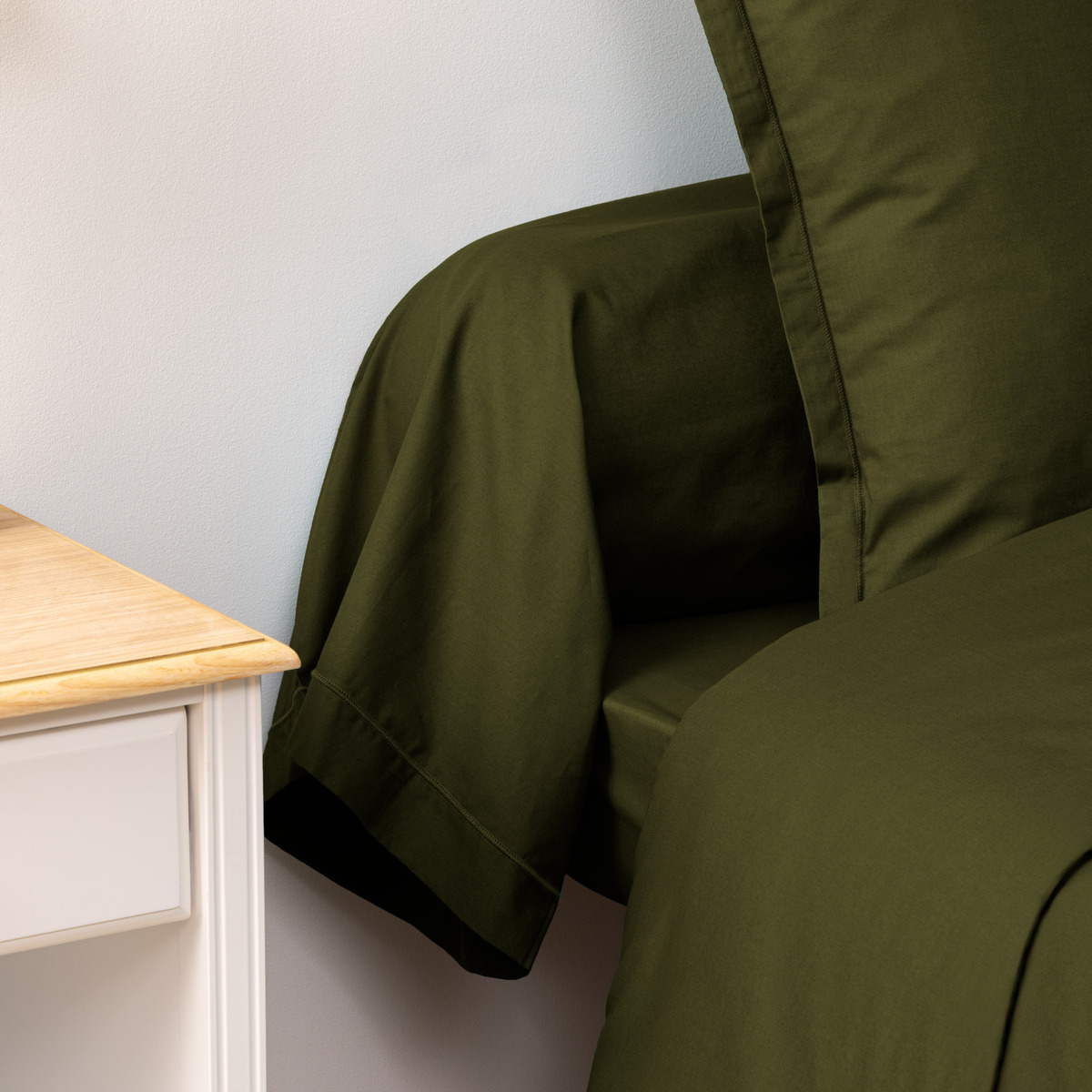 Bolster case Khaki green, 85x185 cm