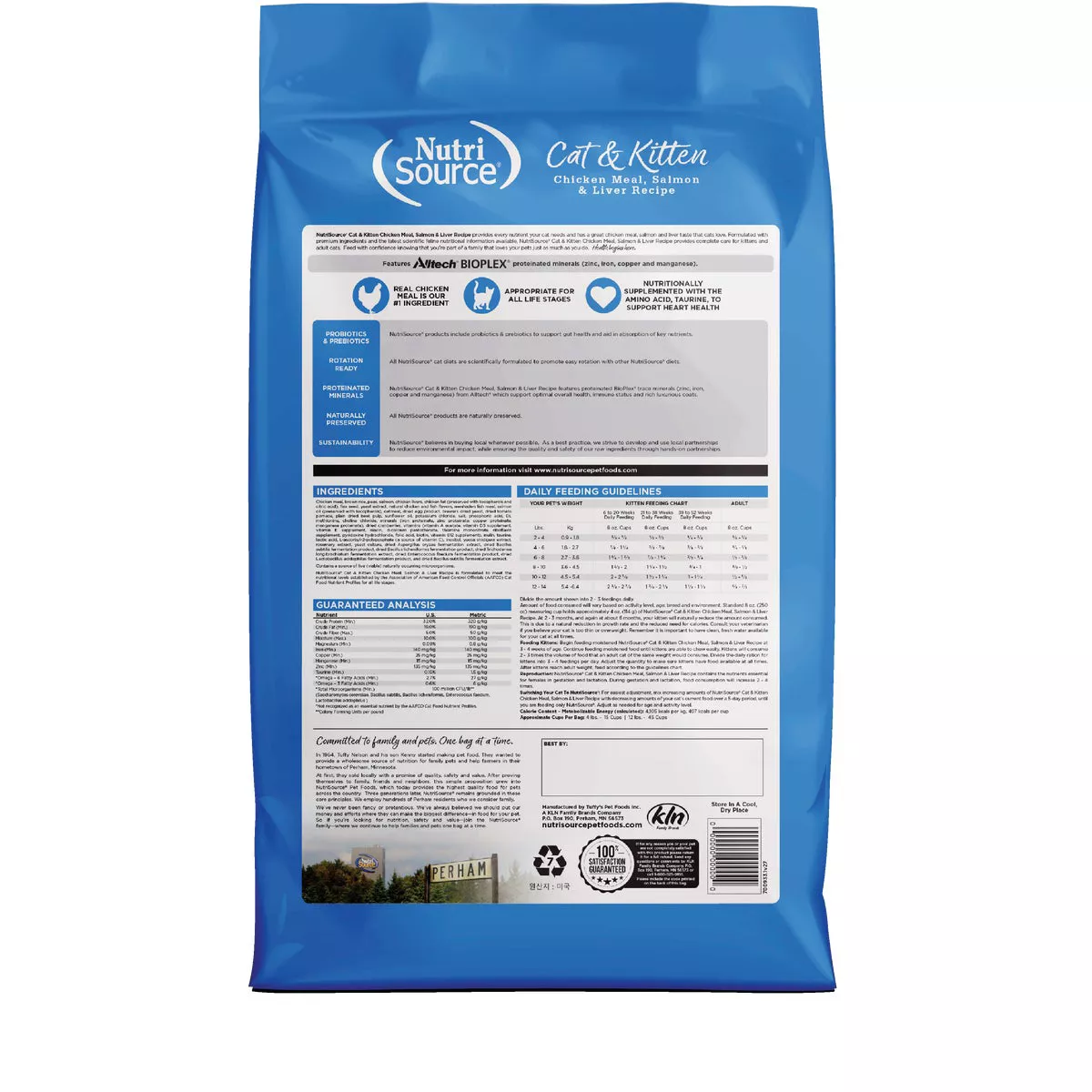 NutriSource 4 Lb. Chicken Meal, Salmon, & Liver Dry Cat & Kitten Food