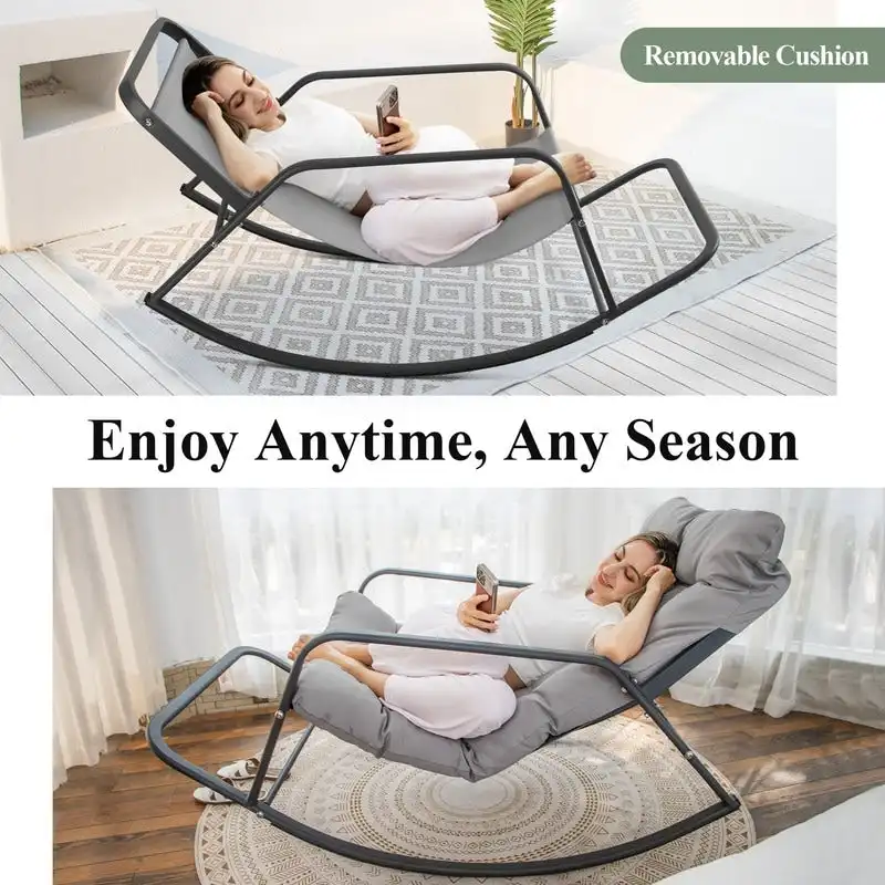 Oversized Outdoor Rocking Lounge Chair With Water-Resistant Cushions, 450 lbs Capacity - Image 17 Oversized Outdoor Rocking Lounge Chair With Water-Resistant Cushions, 450 lbs Capacity - Image 17