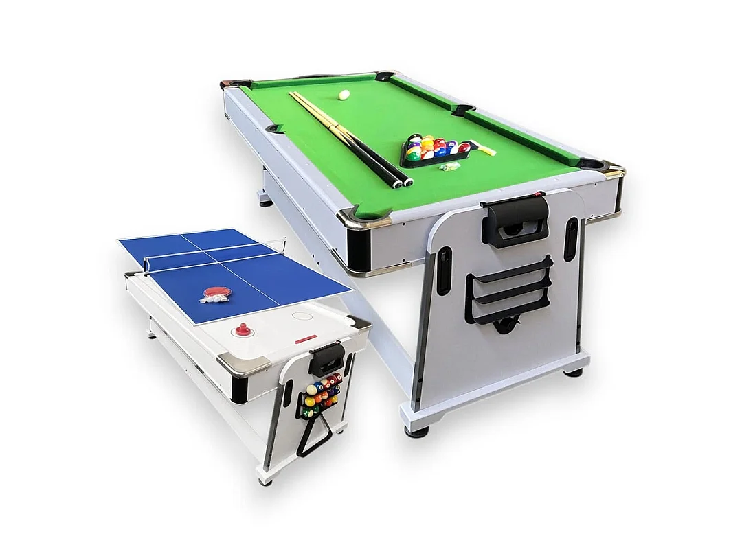 Table de Billard 7 pieds Multi-jeux vert Air Hockey, Table de Tennis, Table – Stark White