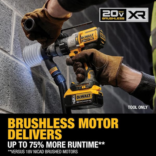 20V MAX XR Cordless Brushless 3-Speed 1/2 in. Hammer Drill (Tool Only) - Image 3