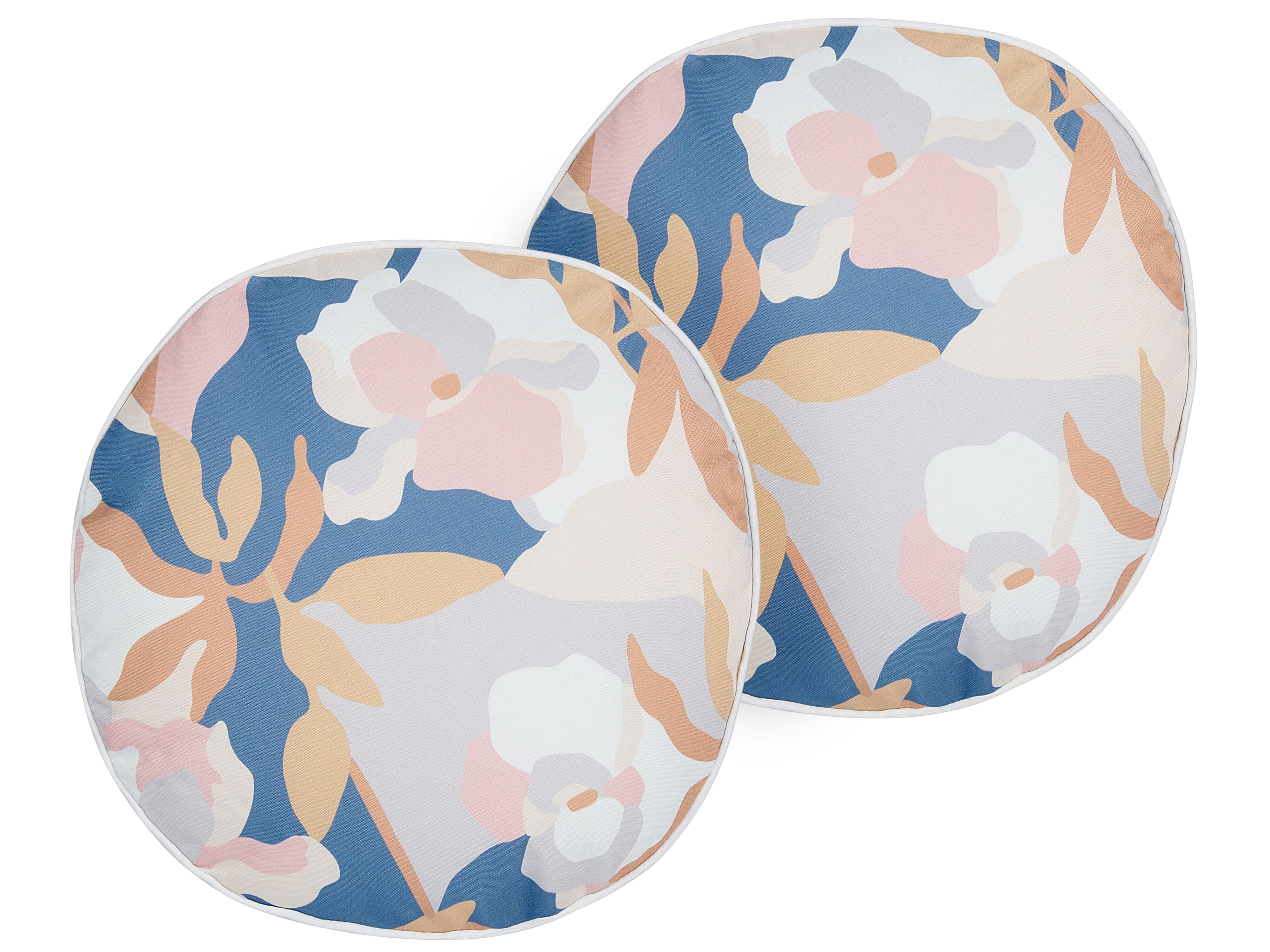 Set of 2 Outdoor Cushions VEREZZI Floral Pattern 40 x 40 cm Multicolour