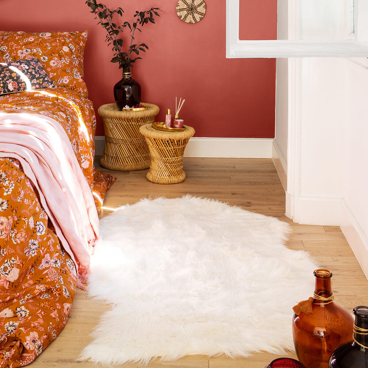 Rug "Oslo" Ivory white, 90x150 cm