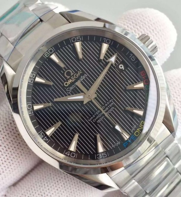 Replica Omega XF Seamaster CO-AXIAL Master PyeongChang 2018 Black Dial SS Bracelet A8500 - Top club