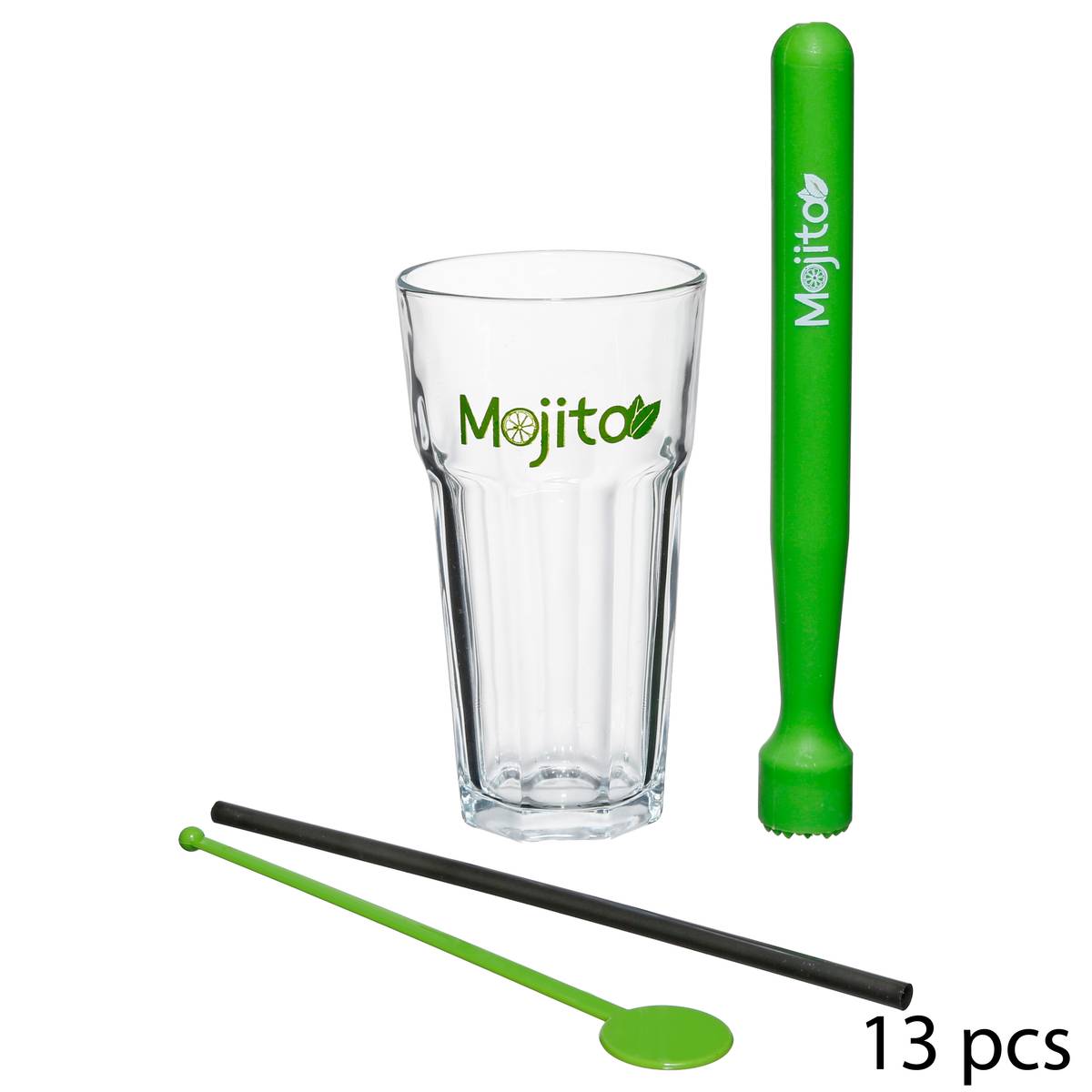 Mojito Gift Set "Mojito" 13 Pieces, Transparent & Green