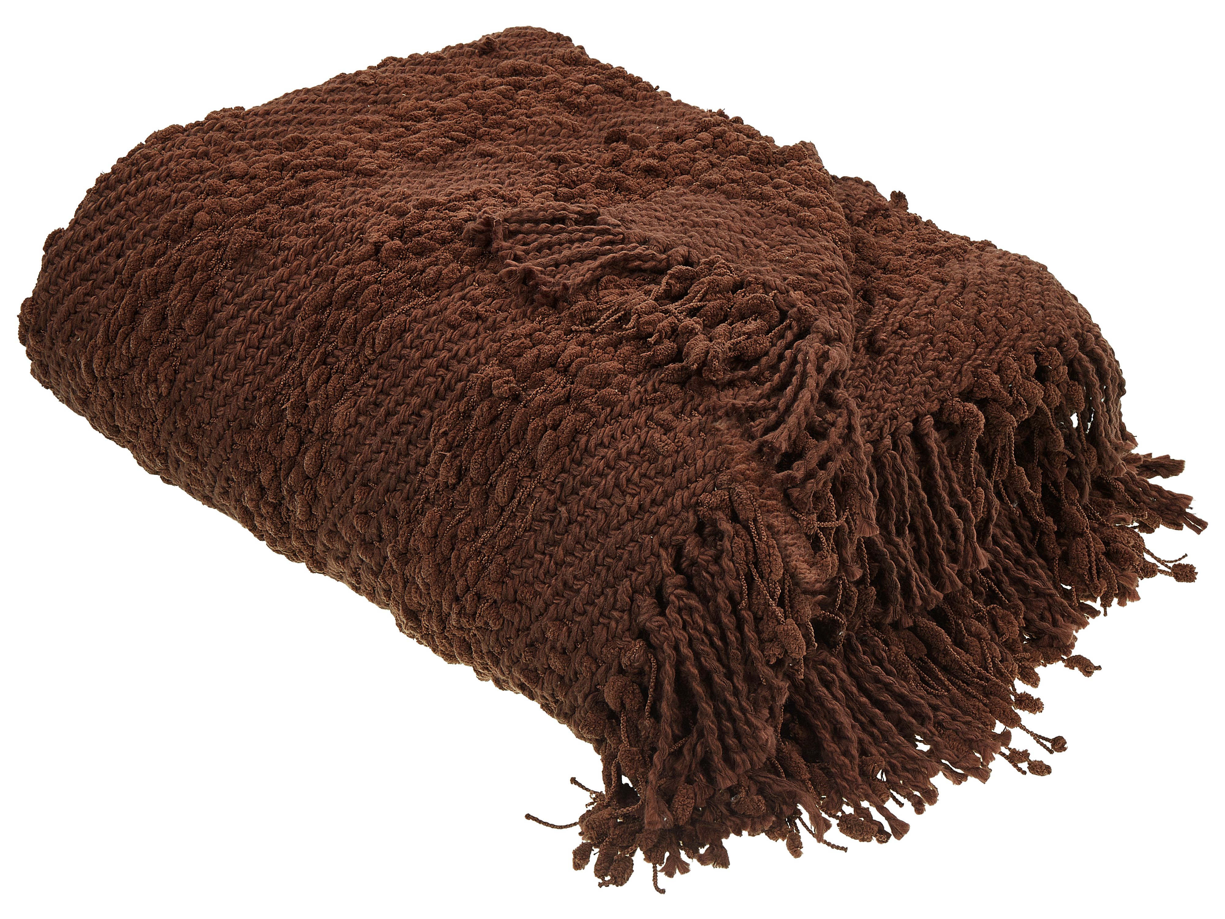 Blanket VELLA Cotton 220 x 240 cm Brown