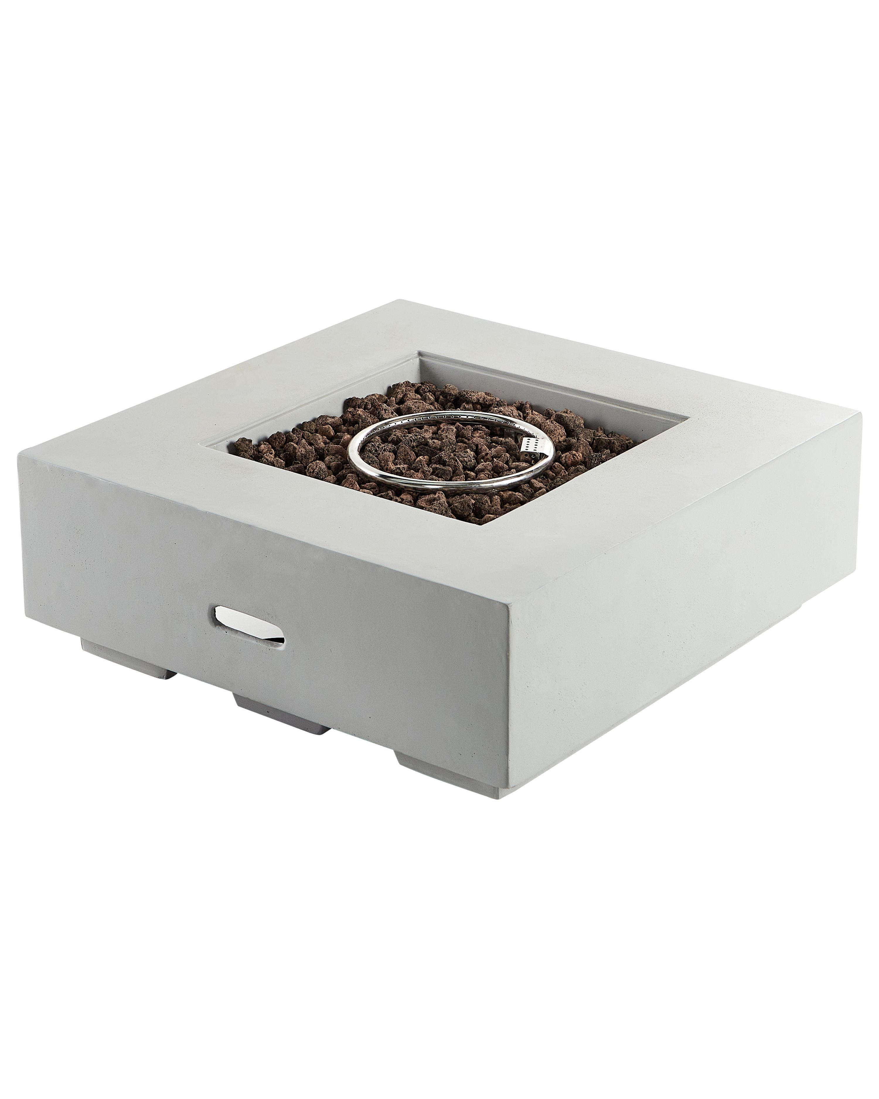 Gas Fire Pit HEKLA Concrete Light Grey