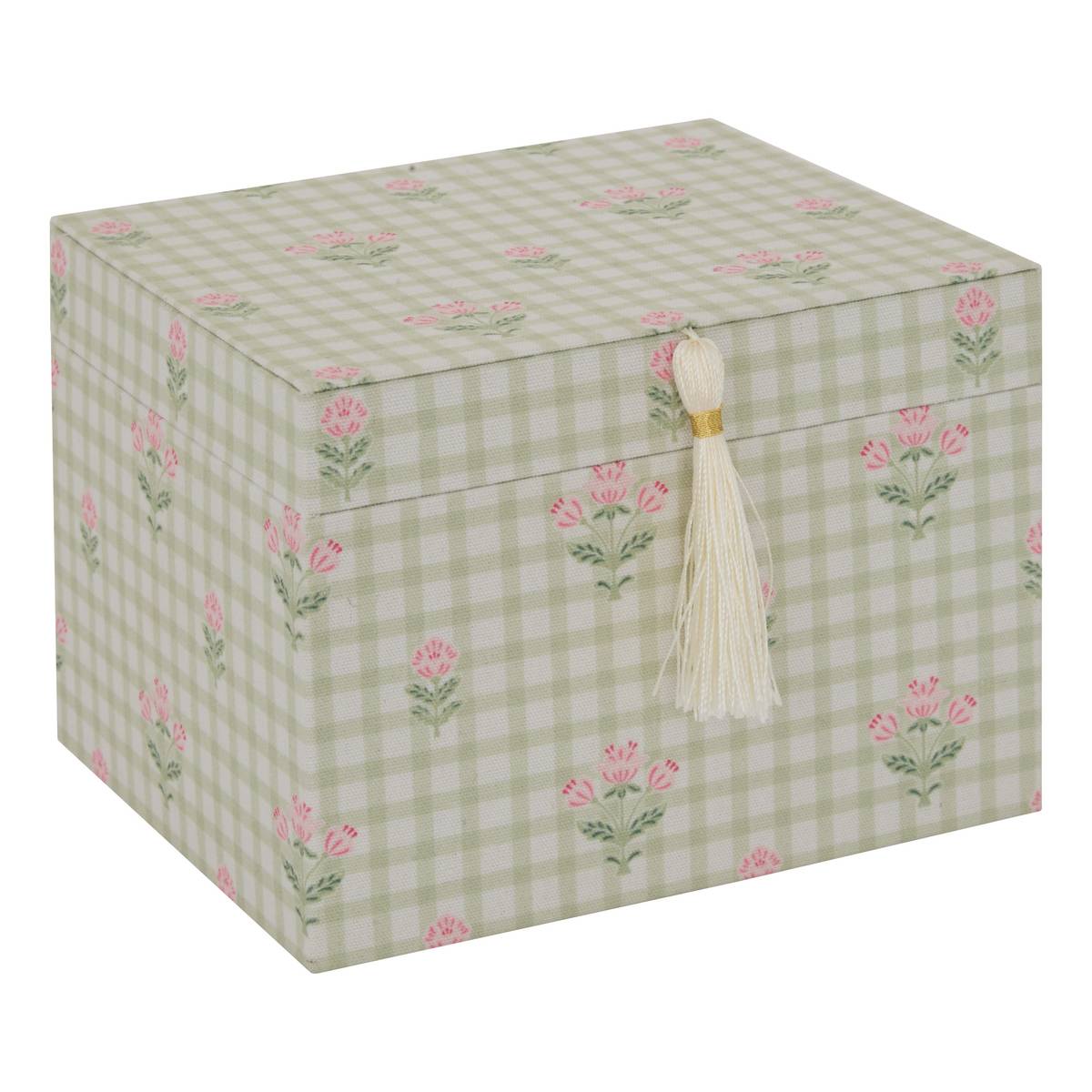 Jewelry box "Rose Blossom" Green, 18x15 cm
