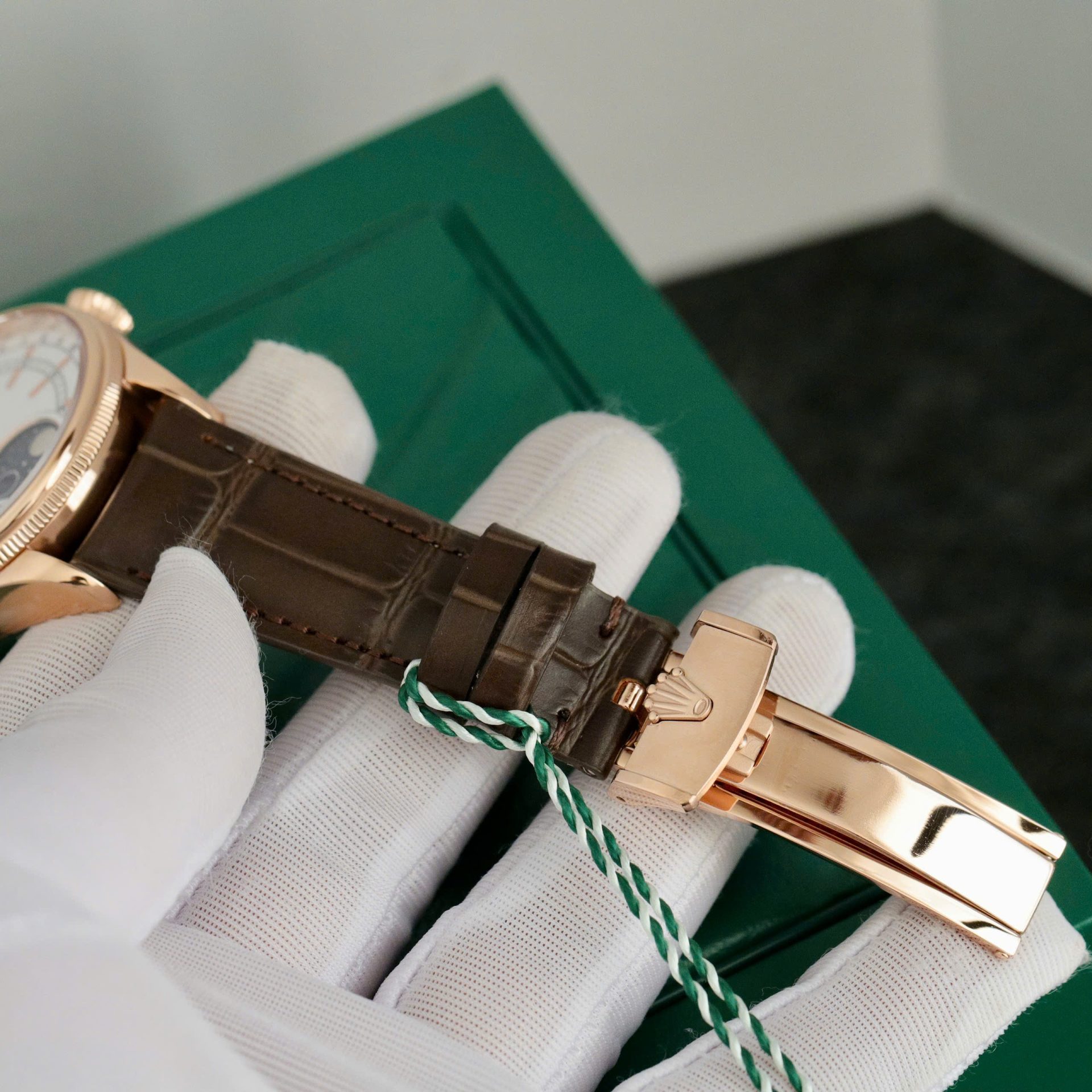 Rolex Cellini Moonphase 50535 Replica Watch Leather Strap 39mm - Top club