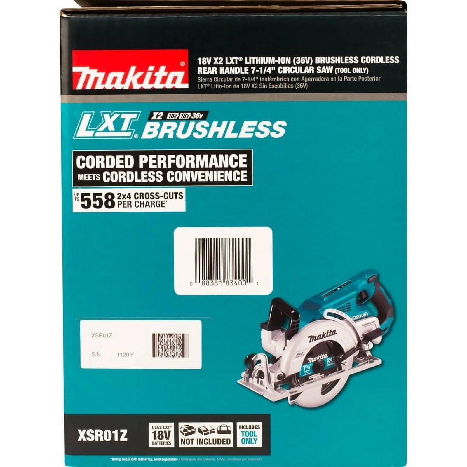 Makita Circular Saw, 7.25 in Dia, 5100 RPM XSR01Z - Image 17