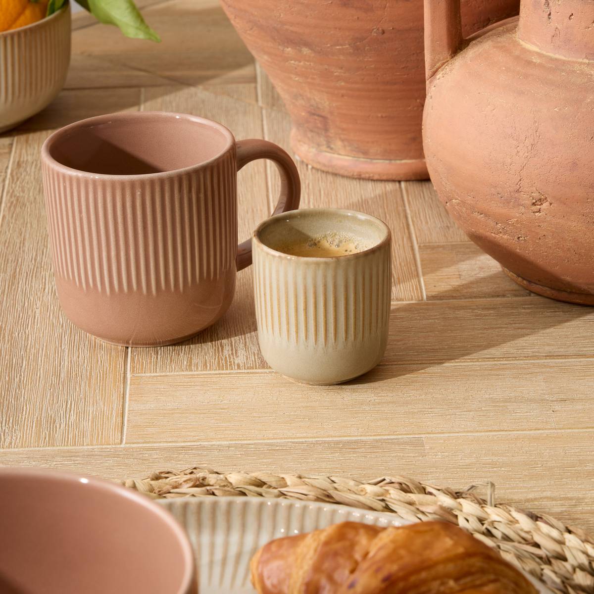 Espresso cup "Chloe" Stoneware (ceramic), 110 ml, Beige