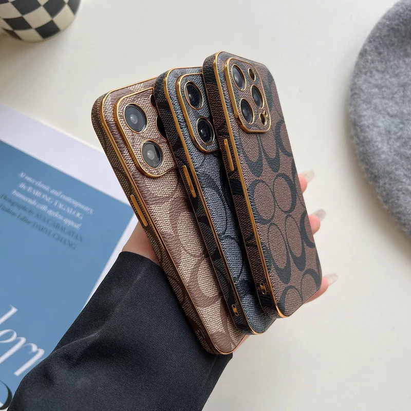 Coach iPhone Case Leather Black -QBK240513 - Wholesale & Influencer