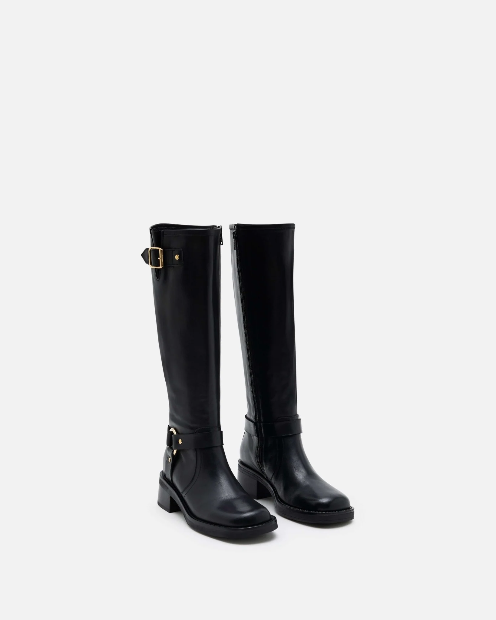 BOTTES MORGAN - En cuir détails boucles noir
