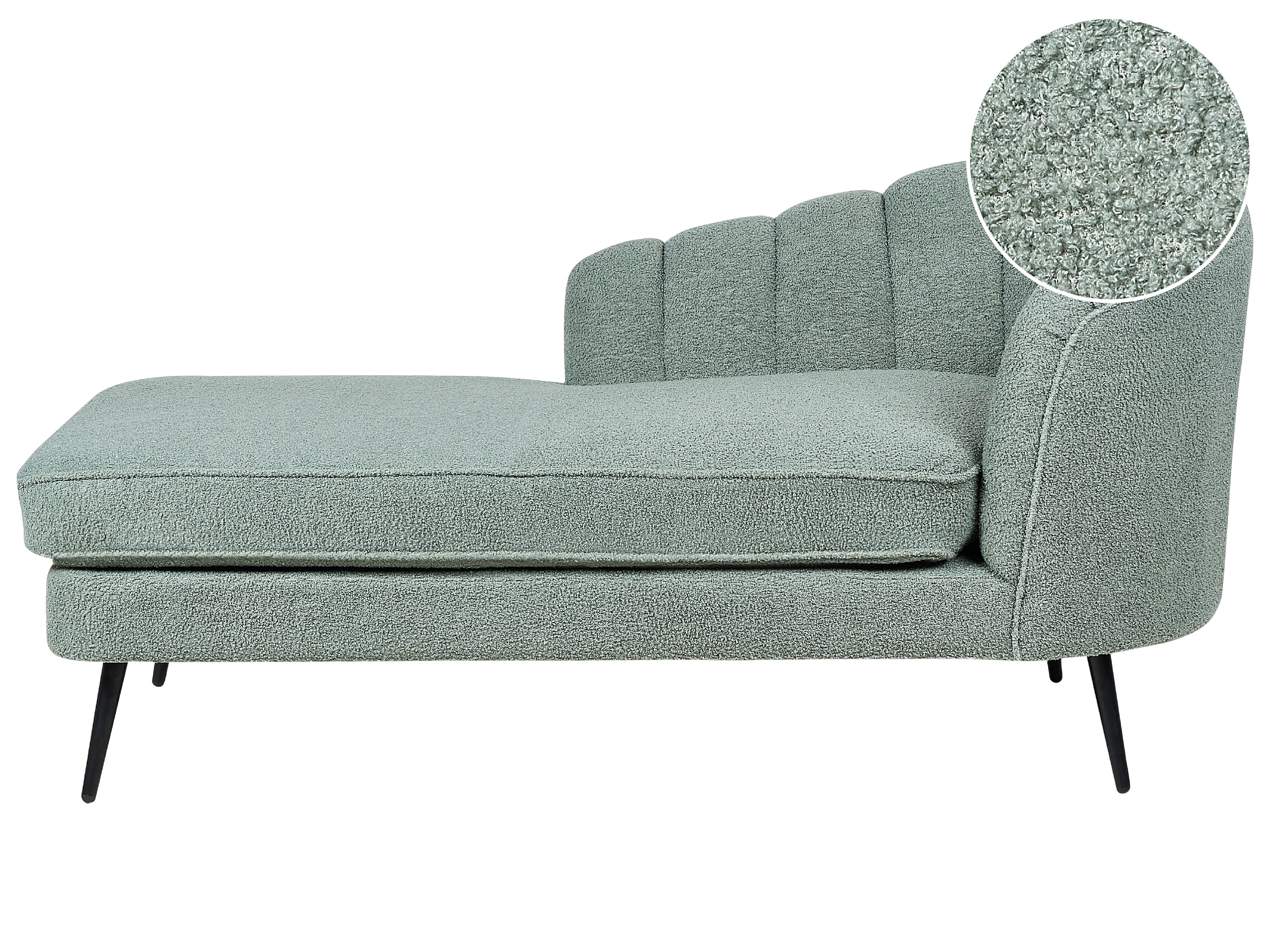 Right-Hand Chaise Lounge ALLIER Boucle Green