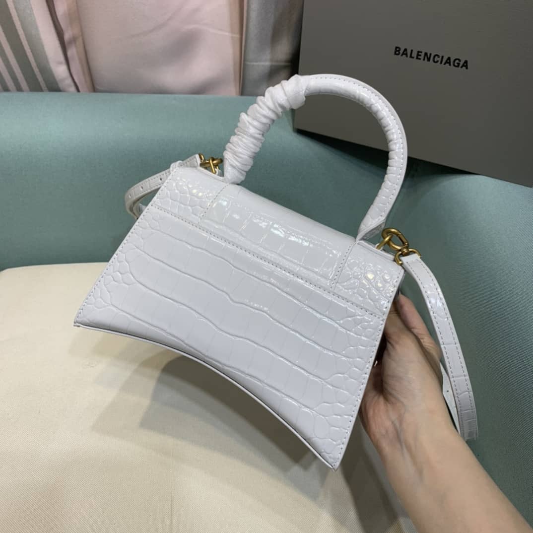 Balenciaga Hourglass Leather Top Handle Replica Bag - Replicaclubs