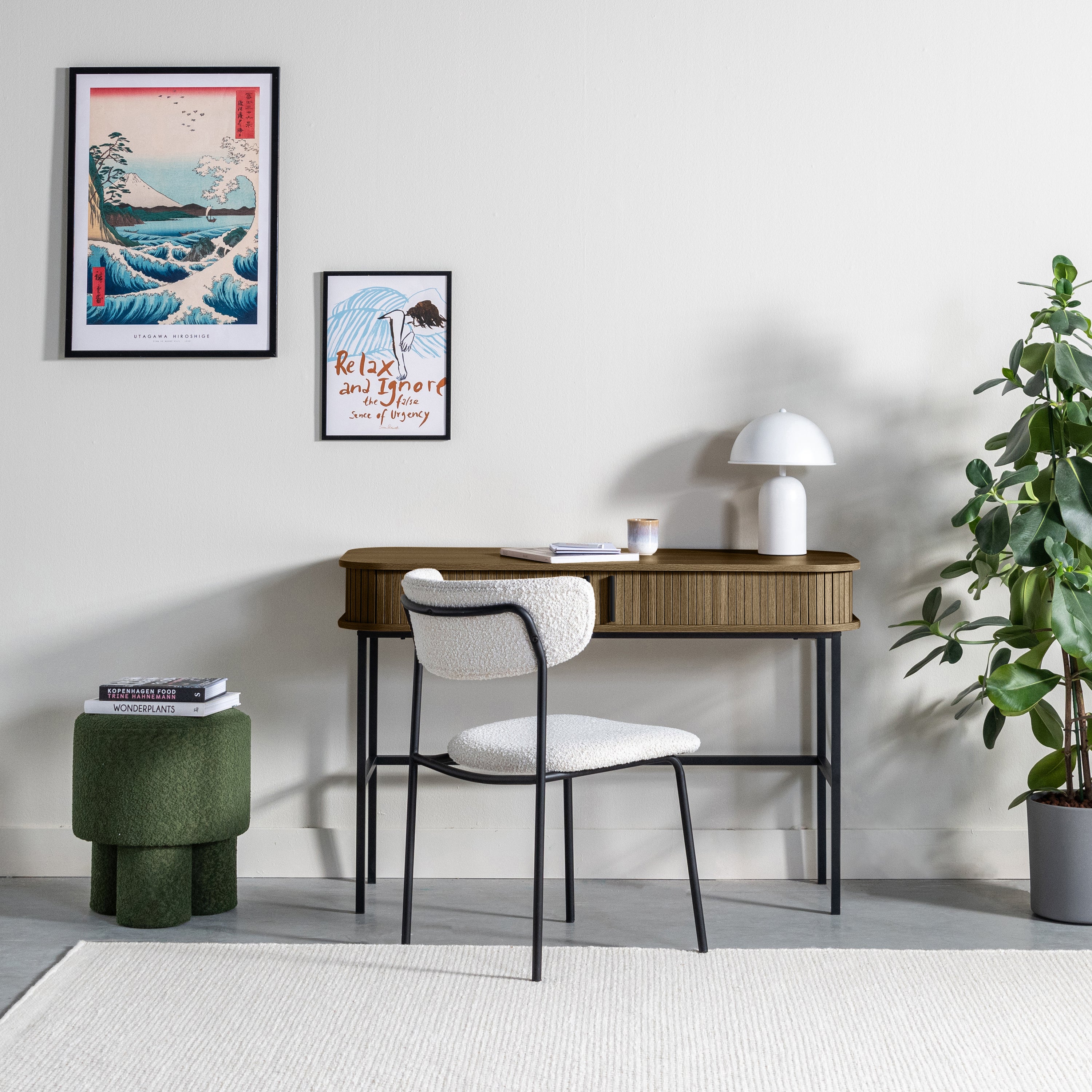 Blokker basic Panel Bureau - B 120 cm - Walnootbruin