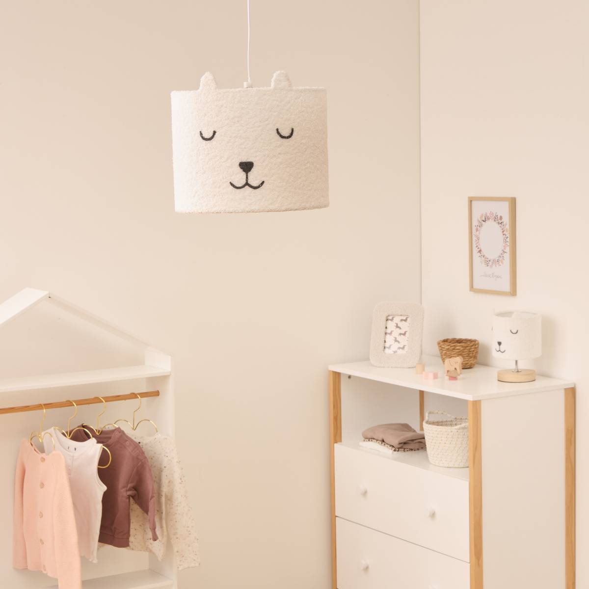 Children's pendant light "Toxey" White, H.110 cm