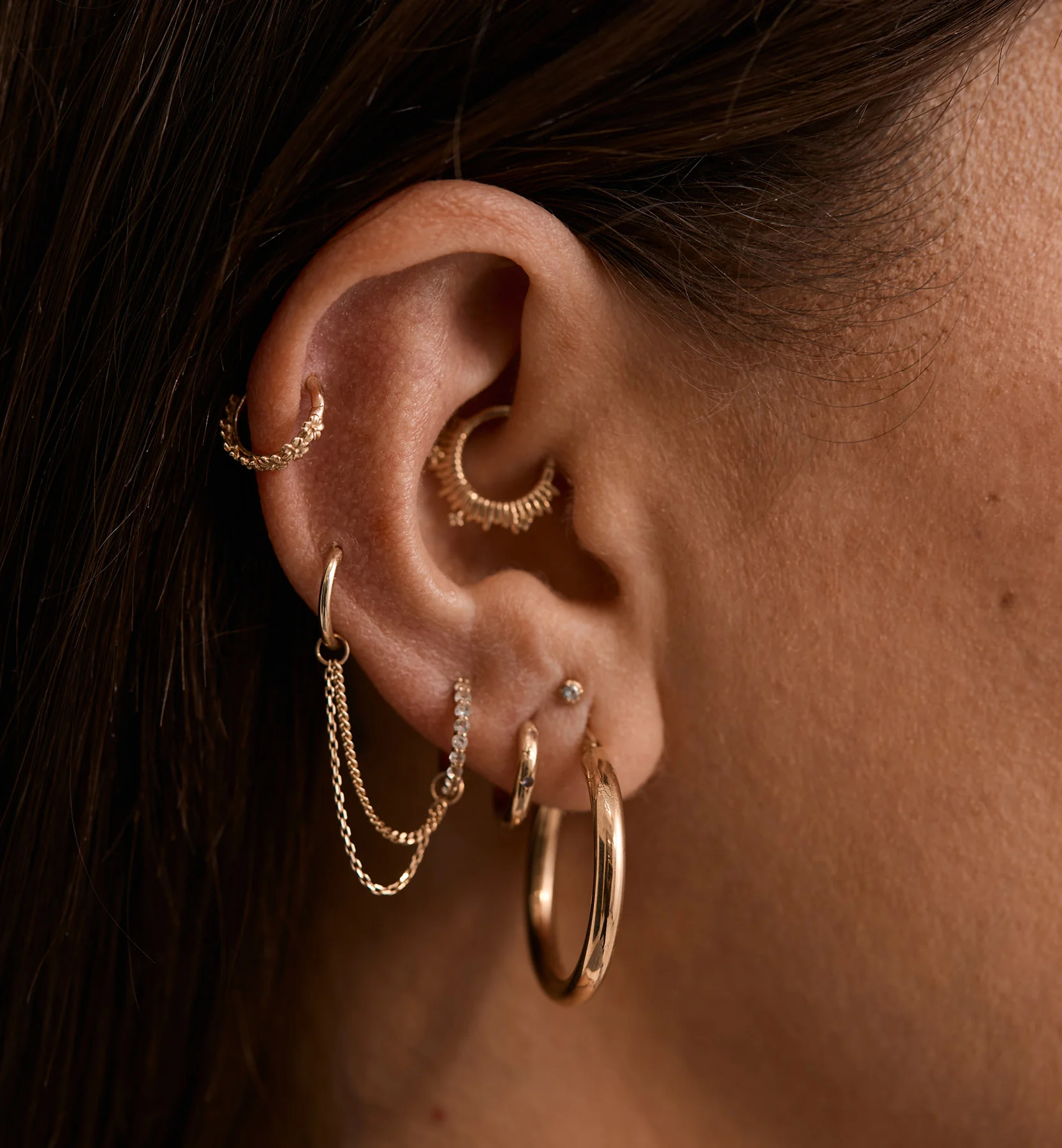 Chained Harmony Piercing Charm 14K