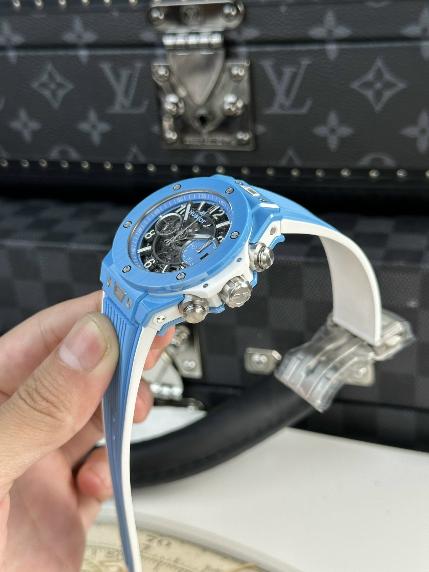 Hublot Best Replica Watch Big Bang Unico Ceramic Sky Blue BBF Factory 42mm - Top club