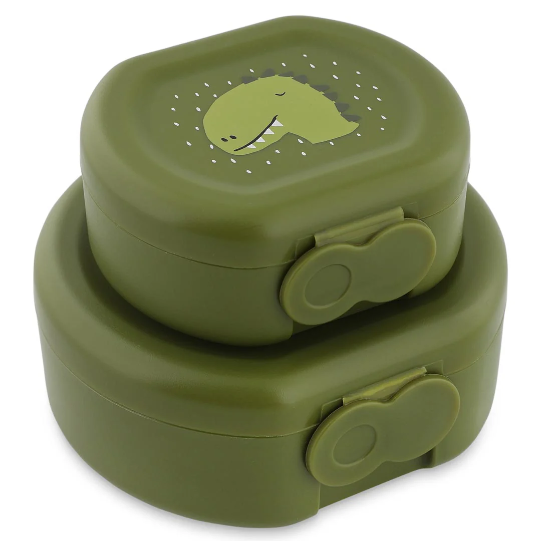 Trixie Snackbox mit Clip - 2er-Set - Mr. Dino