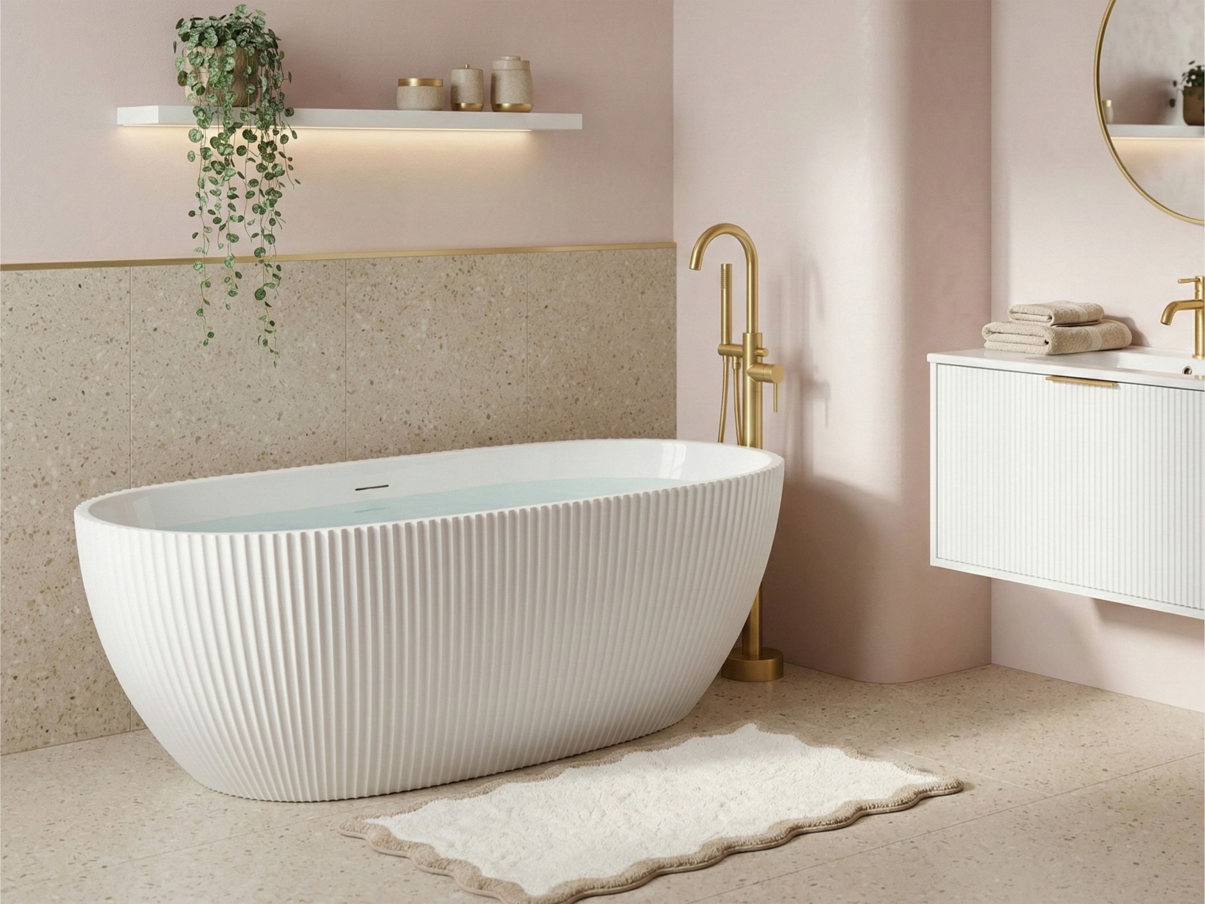 Freestanding Bathtub JUTAI 1700 x 810 mm White