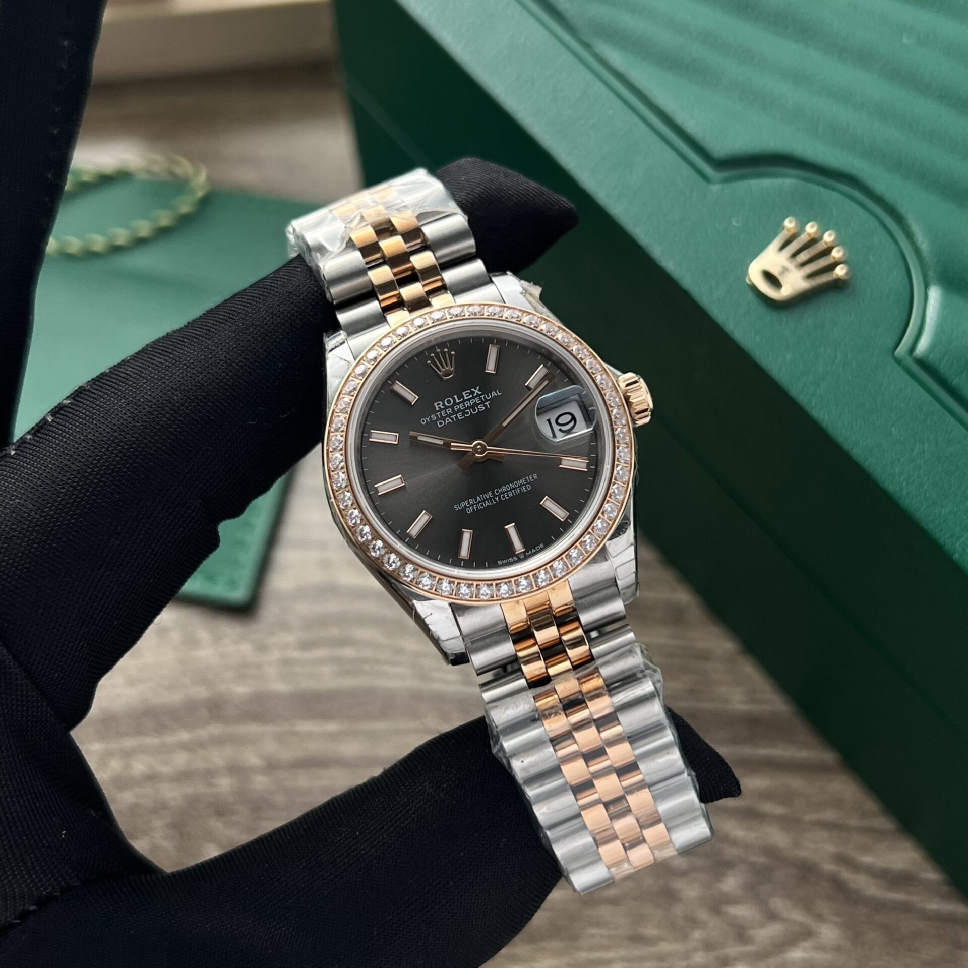 Rolex Datejust Fake Watches Womens Black Dial 31mm - Elite Watch Atelier