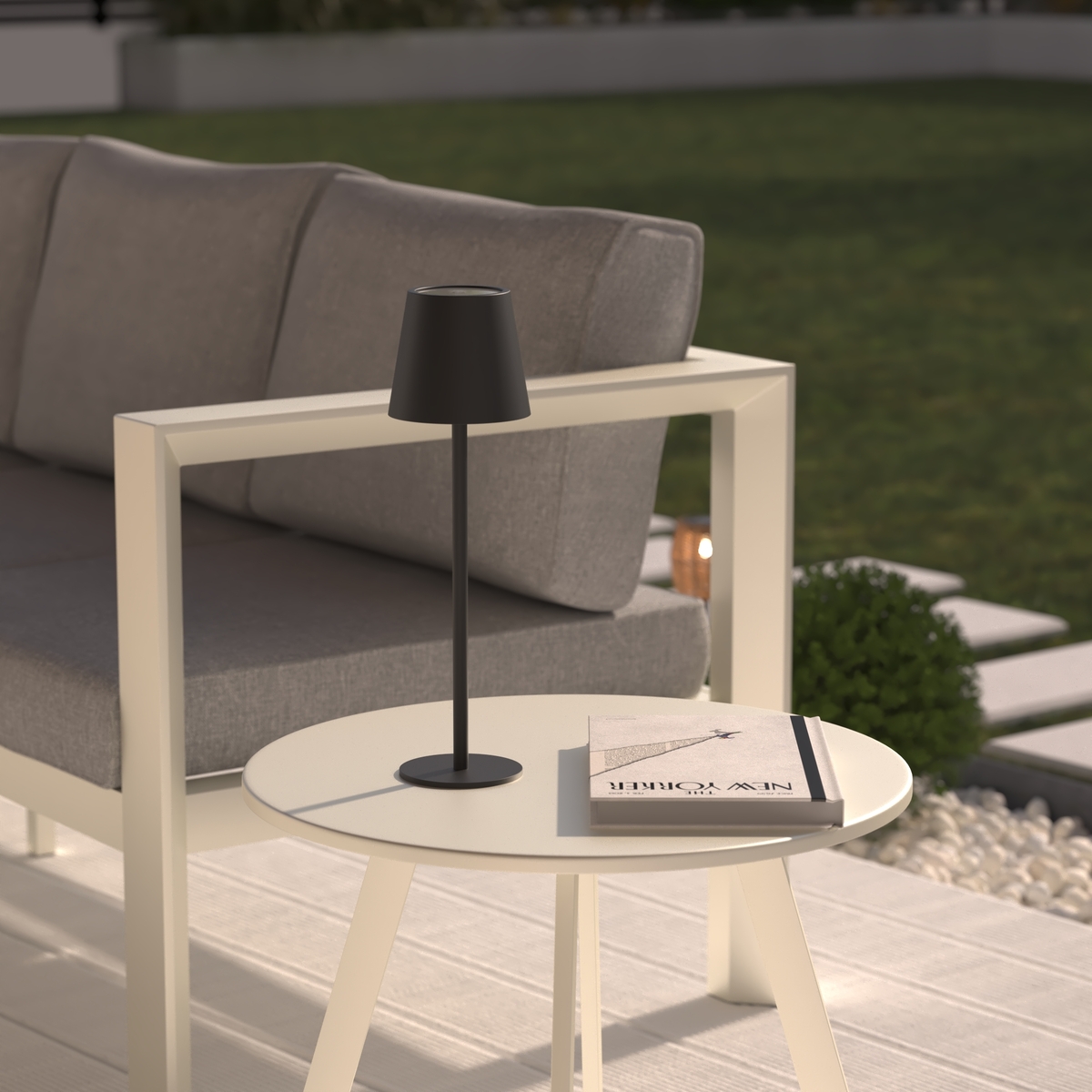 LED USB outdoor lamp "Cody" Black, H. 37 cm