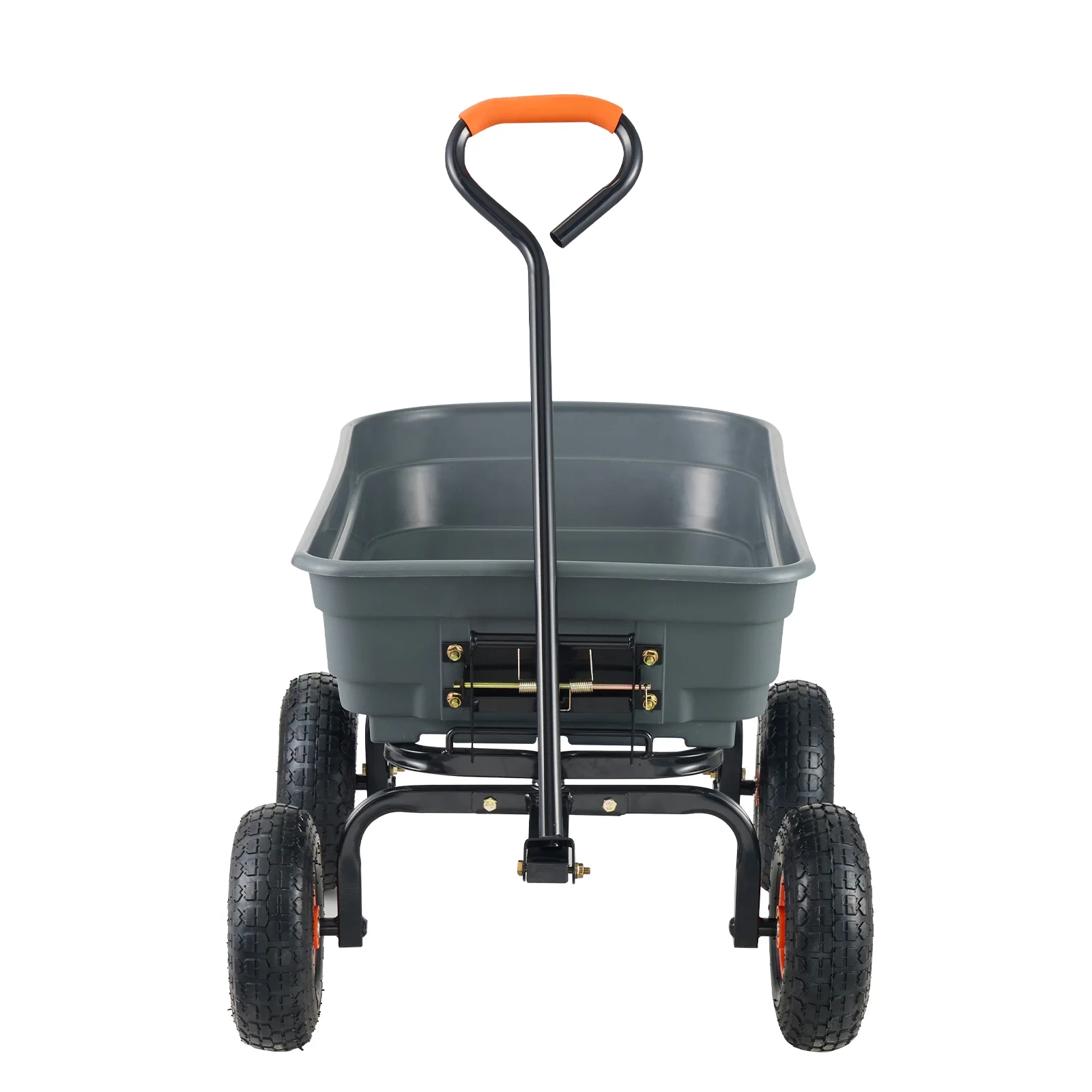 KFFKFF Garden Dump Cart, 35.8x19.5x8.2 in Dump Truck Cart, Max. 600lbs Load Capacity, 10in Rubber Tire, 180�� Adjustable Handle - Image 12