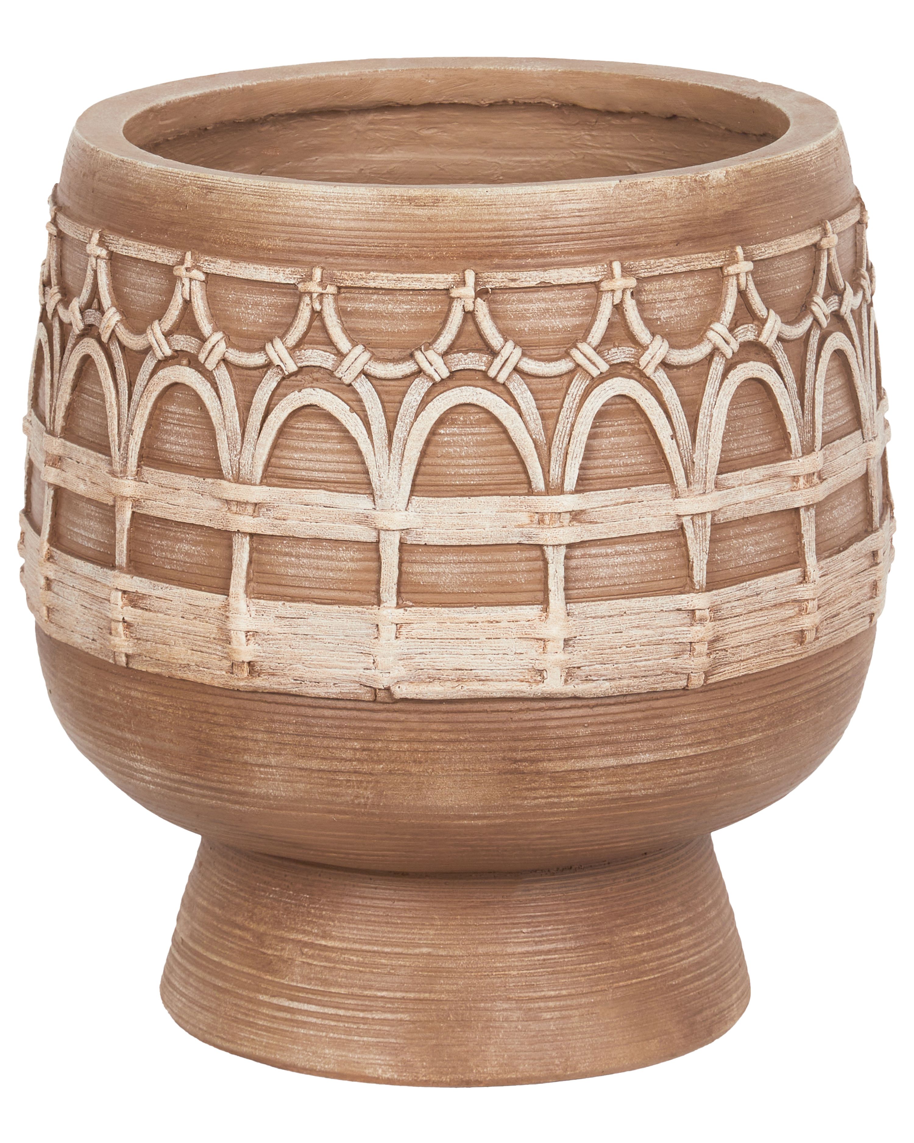 Plant Pot CICUTA 22 cm Light Brown