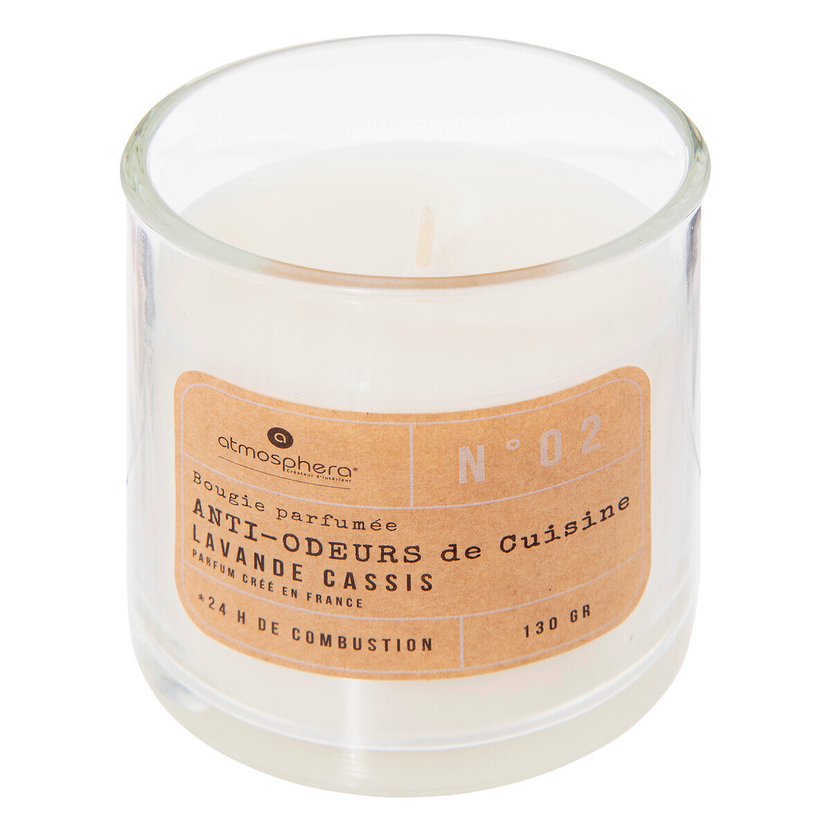 Anti-odour scented candle Blackcurrant Lavender, 130g