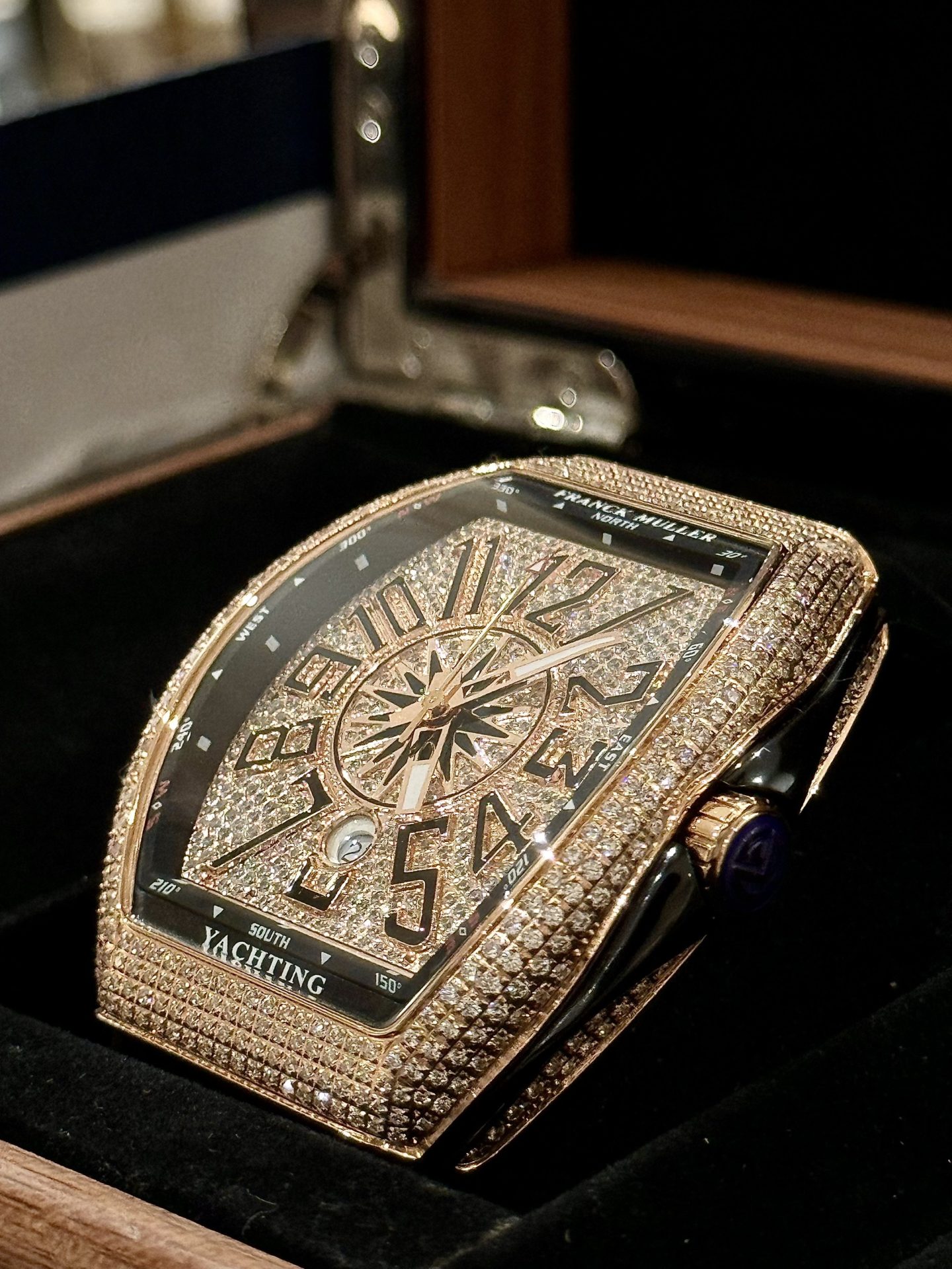 Franck Muller Vanguard Yachting V45 SC DT Black Strap Best Replica Watch Factory ABF 45mm - Top club