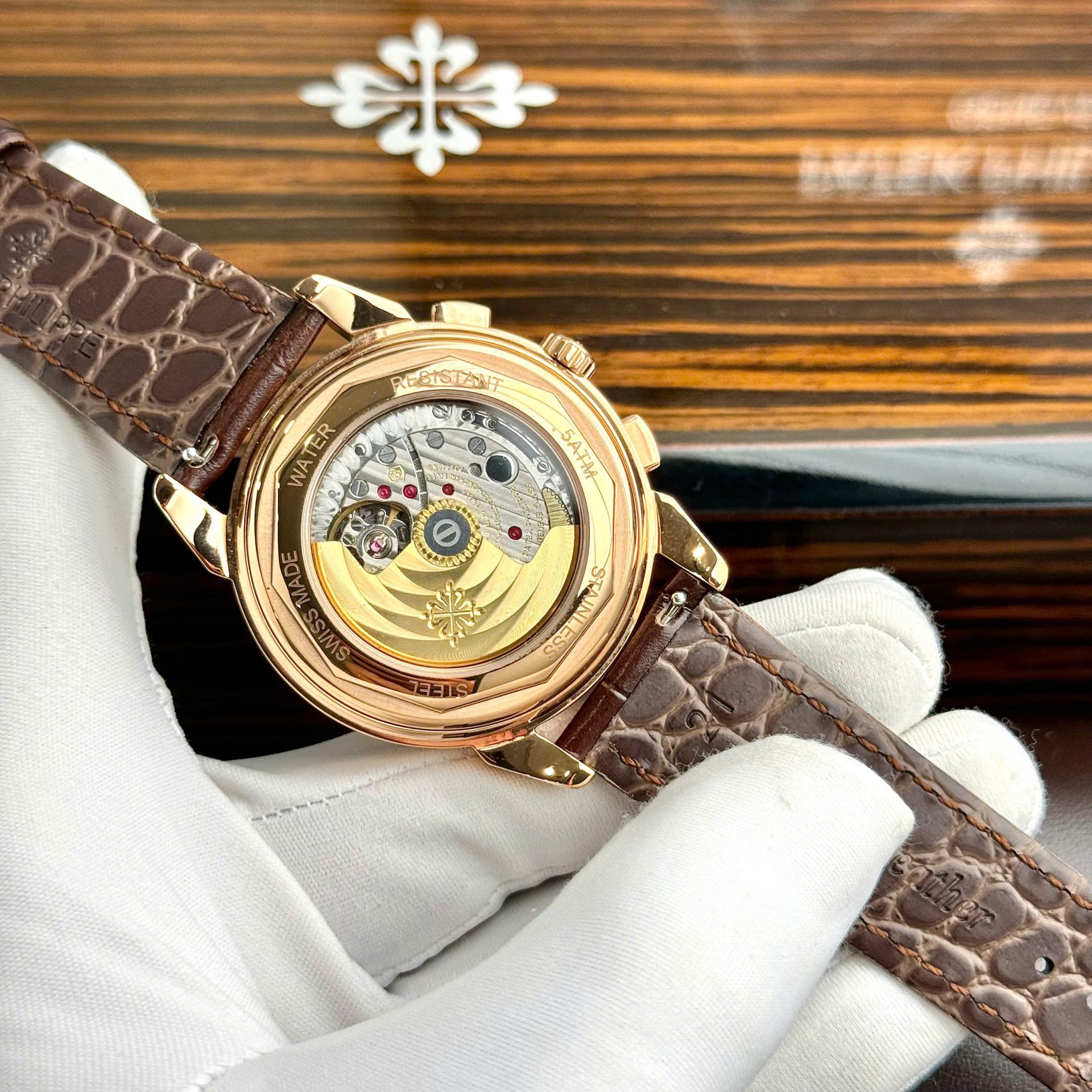 Patek Philippe Grand Complications 5270 Clone Watches White Dial Leather Strap 41mm - Top club