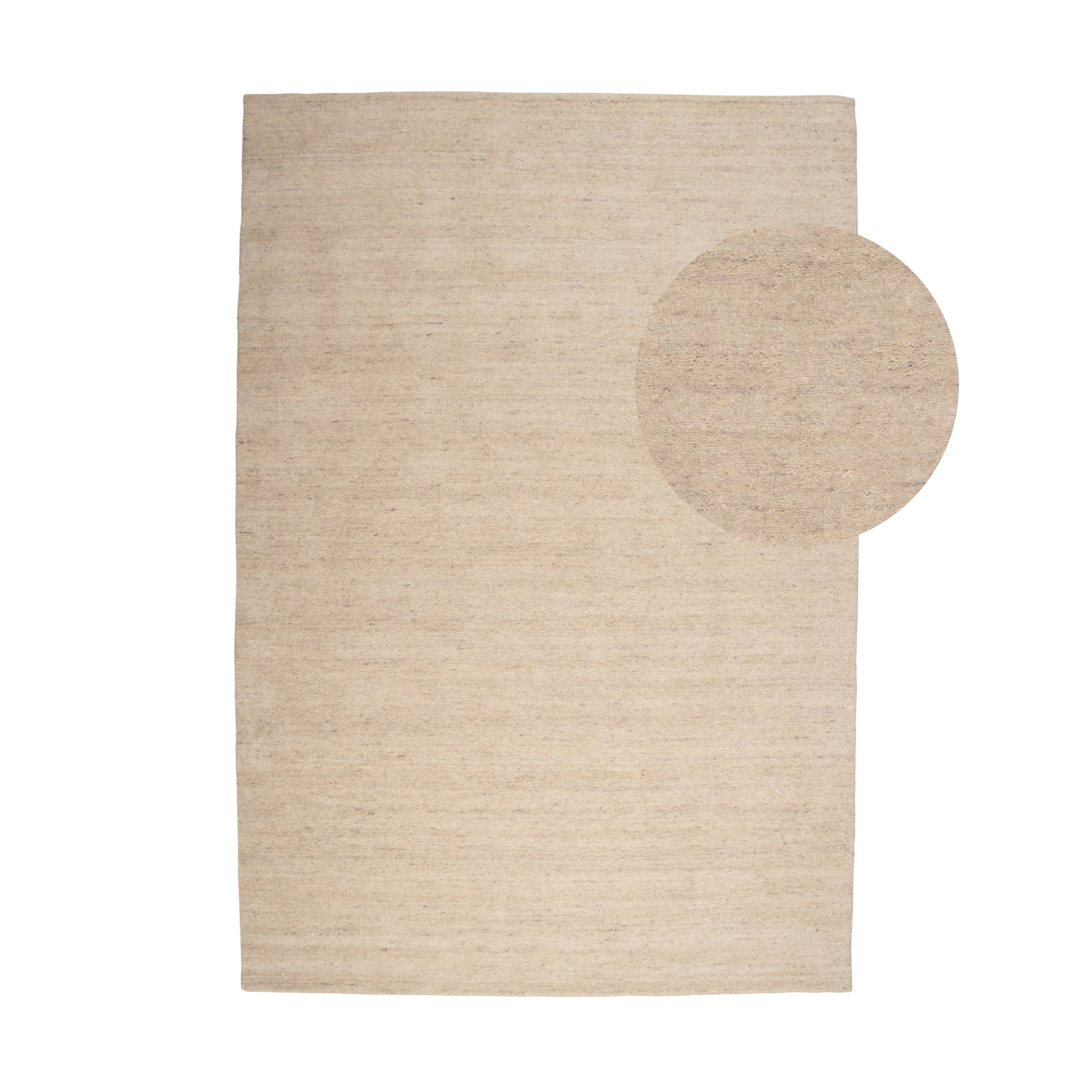 Blokker Woolly Wollen Vloerkleed 160 x 230 cm - Greige