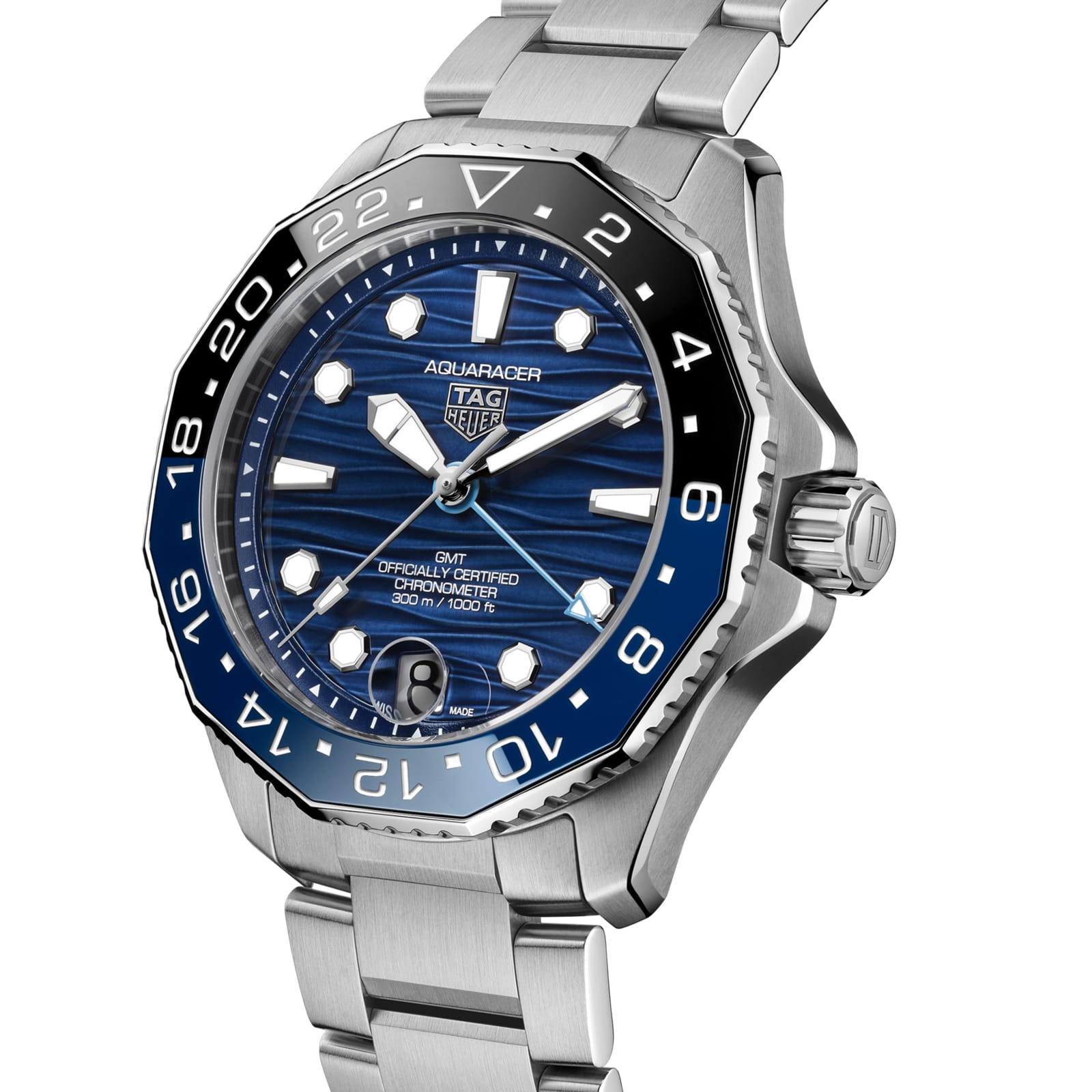 TAG Heuer Replica Watch Aquaracer Professional 300 Gmt Automatic 42 mm Steel(1:1 replica) - Elite Watch Atelier