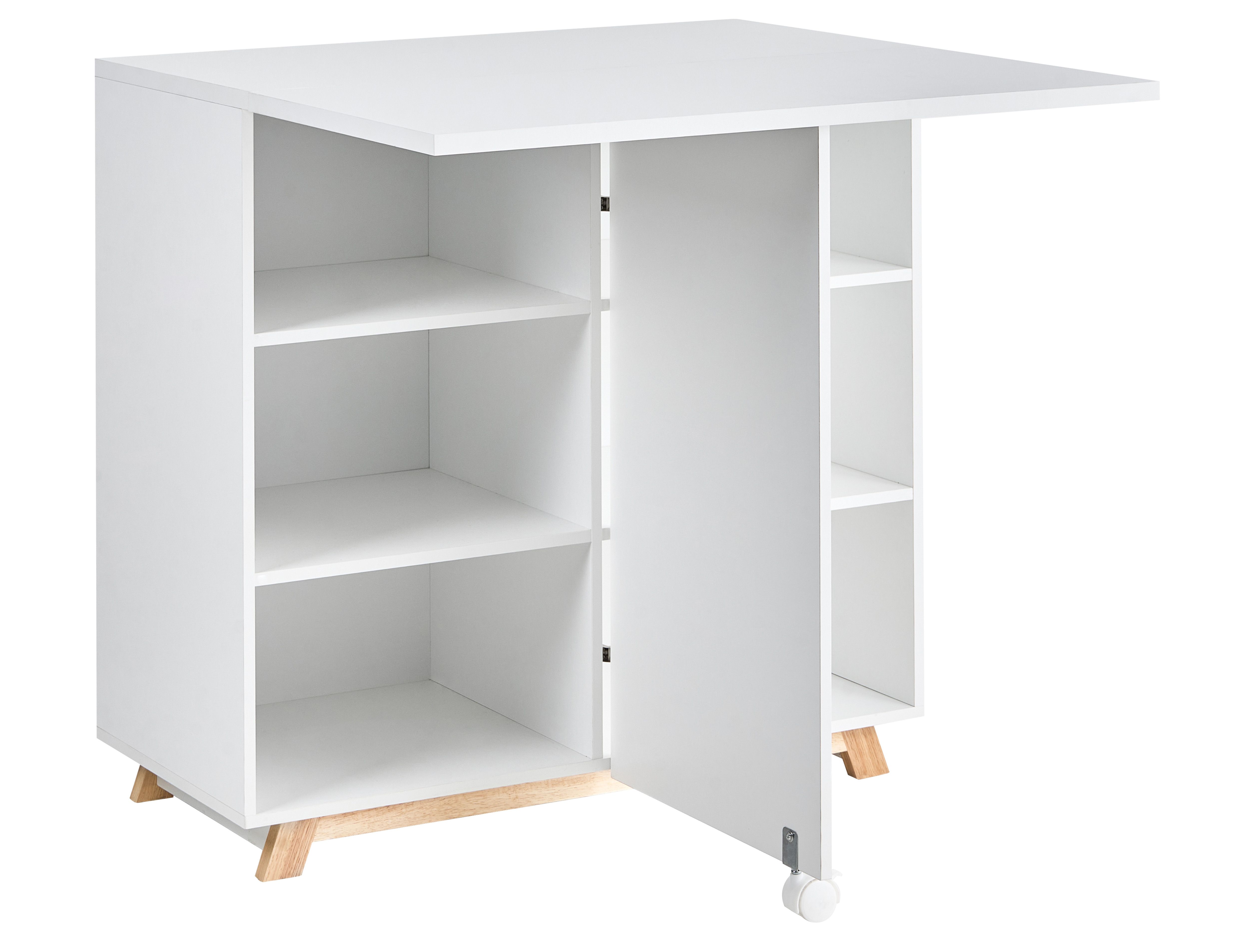 Cabinet Desk FLOMOT White 80 cm 40/80 cm Folding