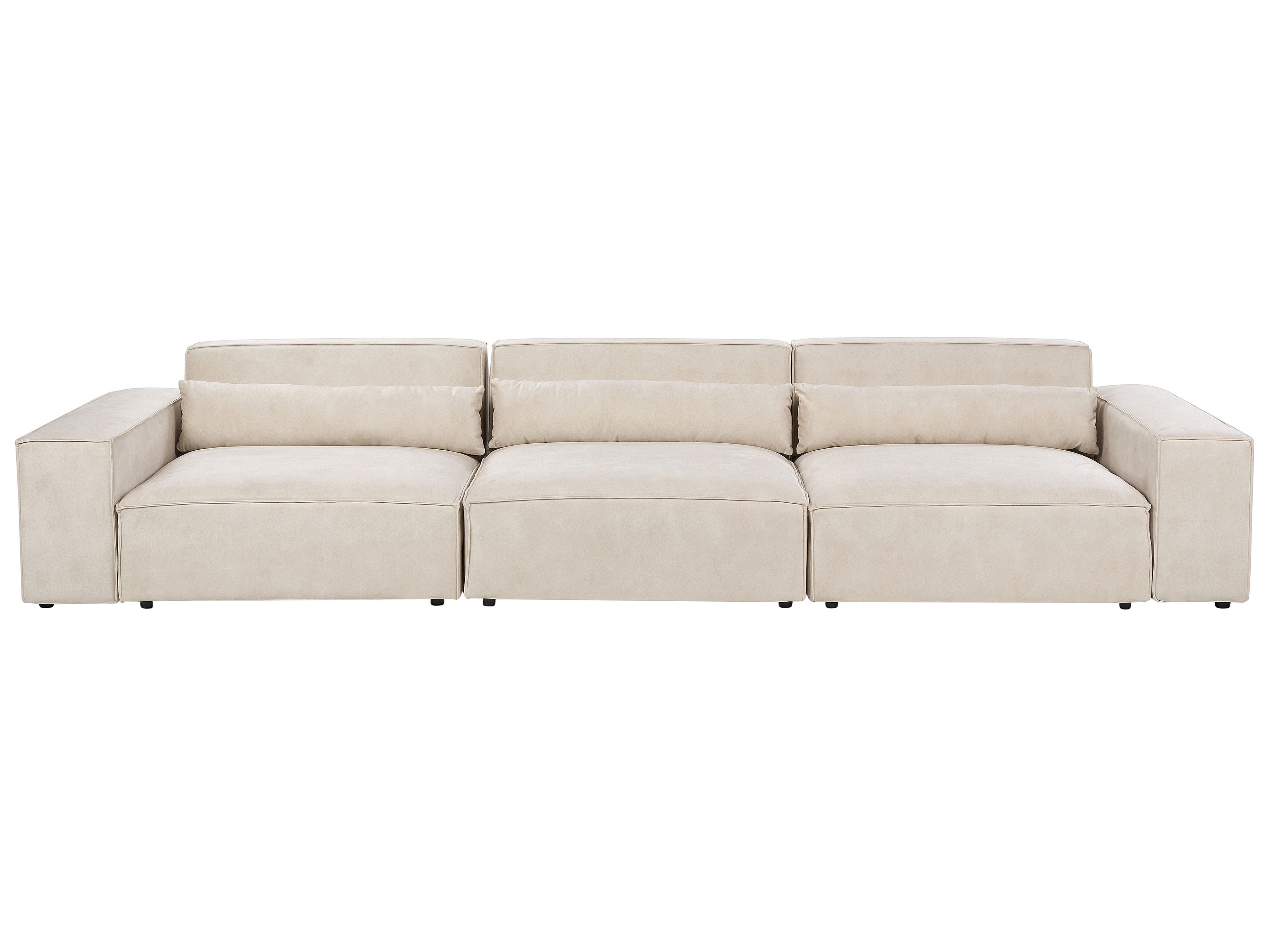 Modular Sofa 3 Seater HELLNAR Velvet Light Beige
