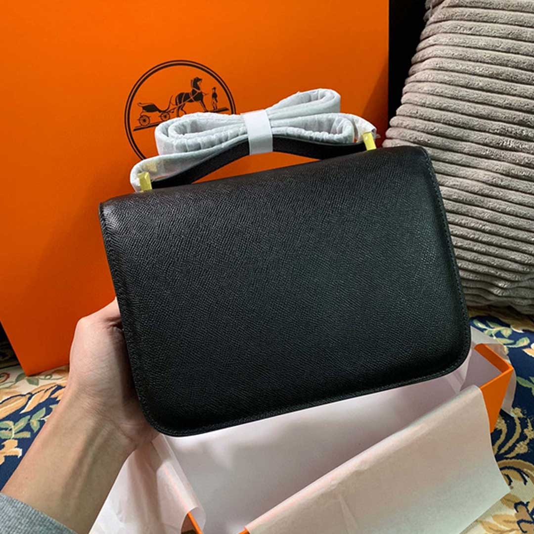 Replica Hermes Aaa-Constance Handbag 24Cm 19Cm Black/White/Pink1:1High-quality replica