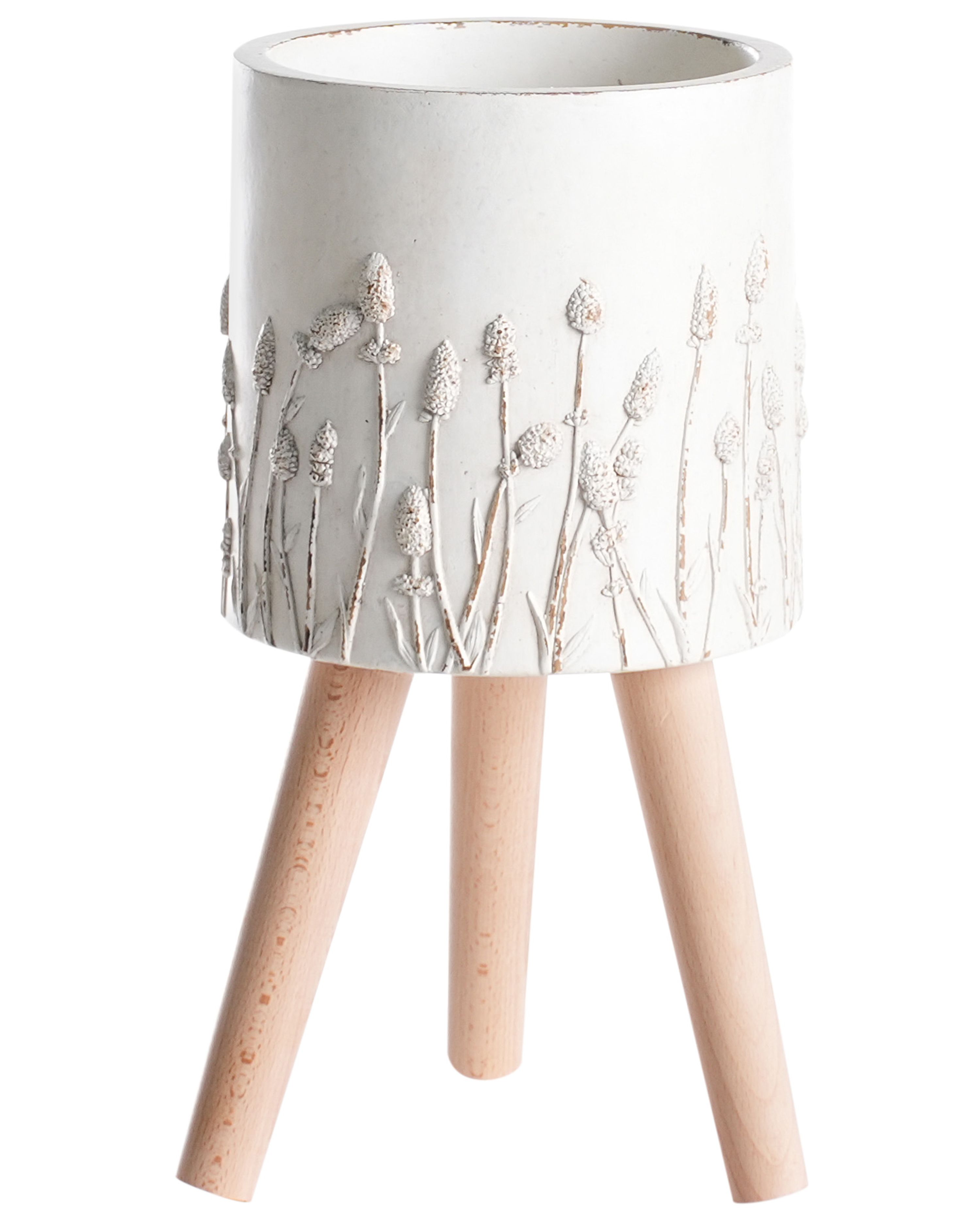 Elevated Plant Pot JANINA 24 cm Off-White