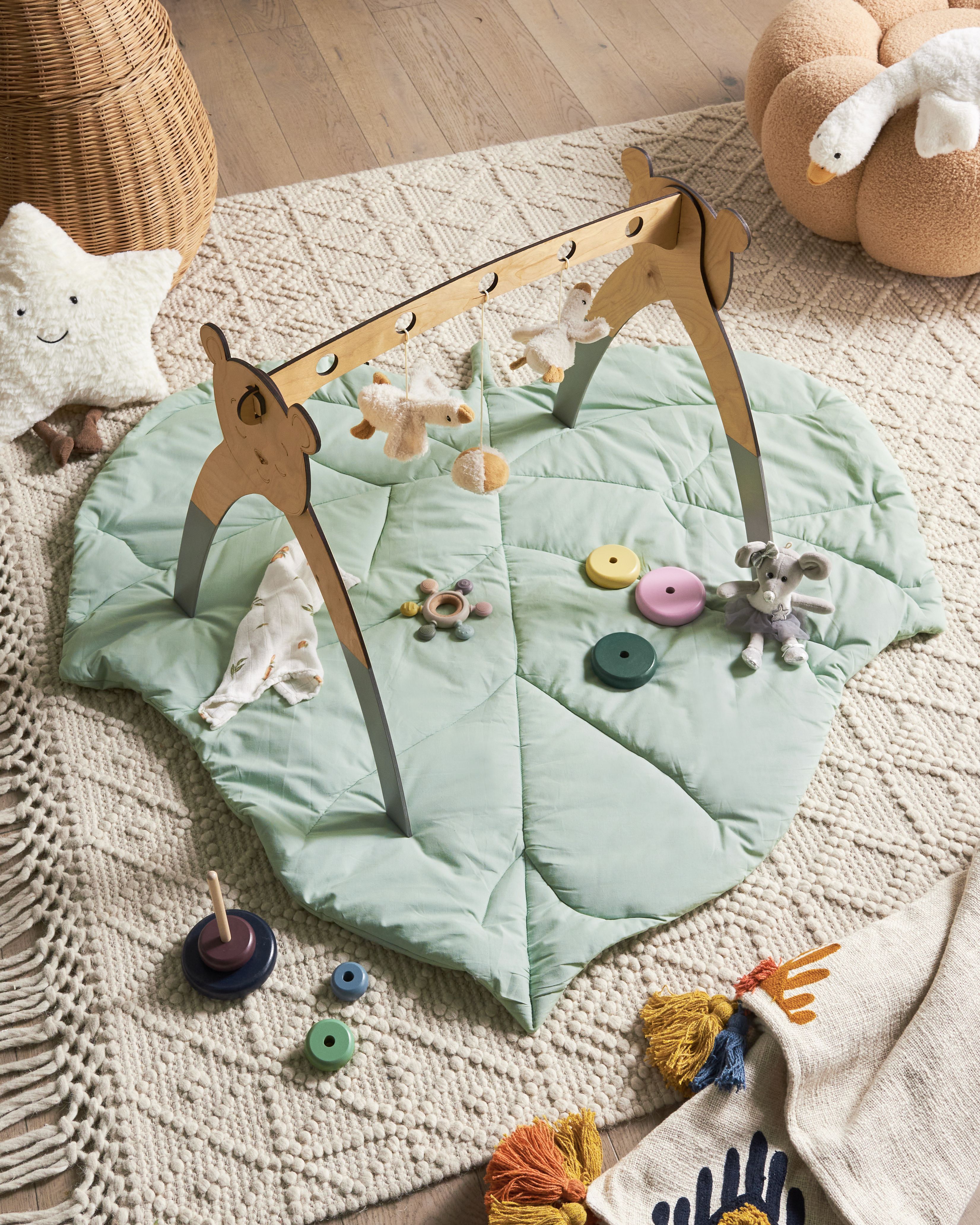 Kids Playmat HELIKON 110 x 110 cm Cotton Light Green