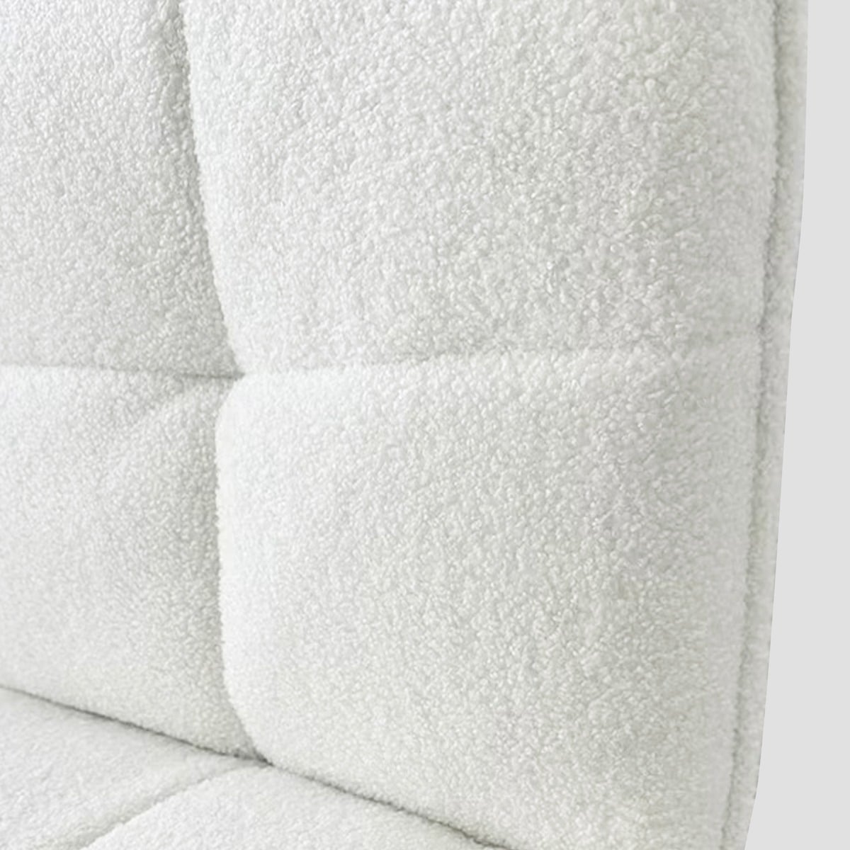Fotel NELOX w tkaninie TEDDY BOUCLE ecru 63x69x73 cm