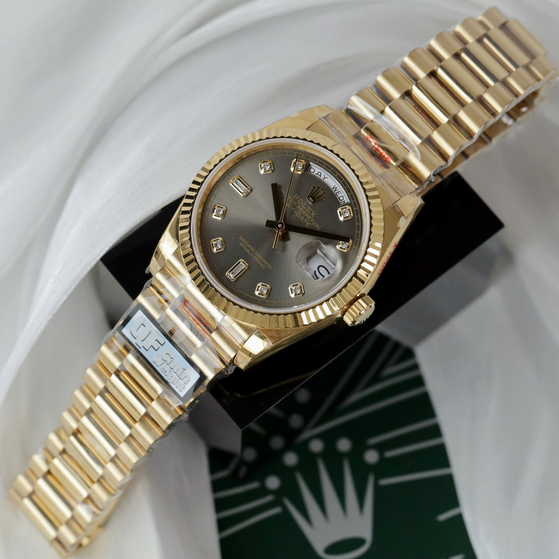 Rolex Day-Date M128238 Replica Watch Gray Dial Weight 159Gram QF Factory 36mm - Elite Watch Atelier