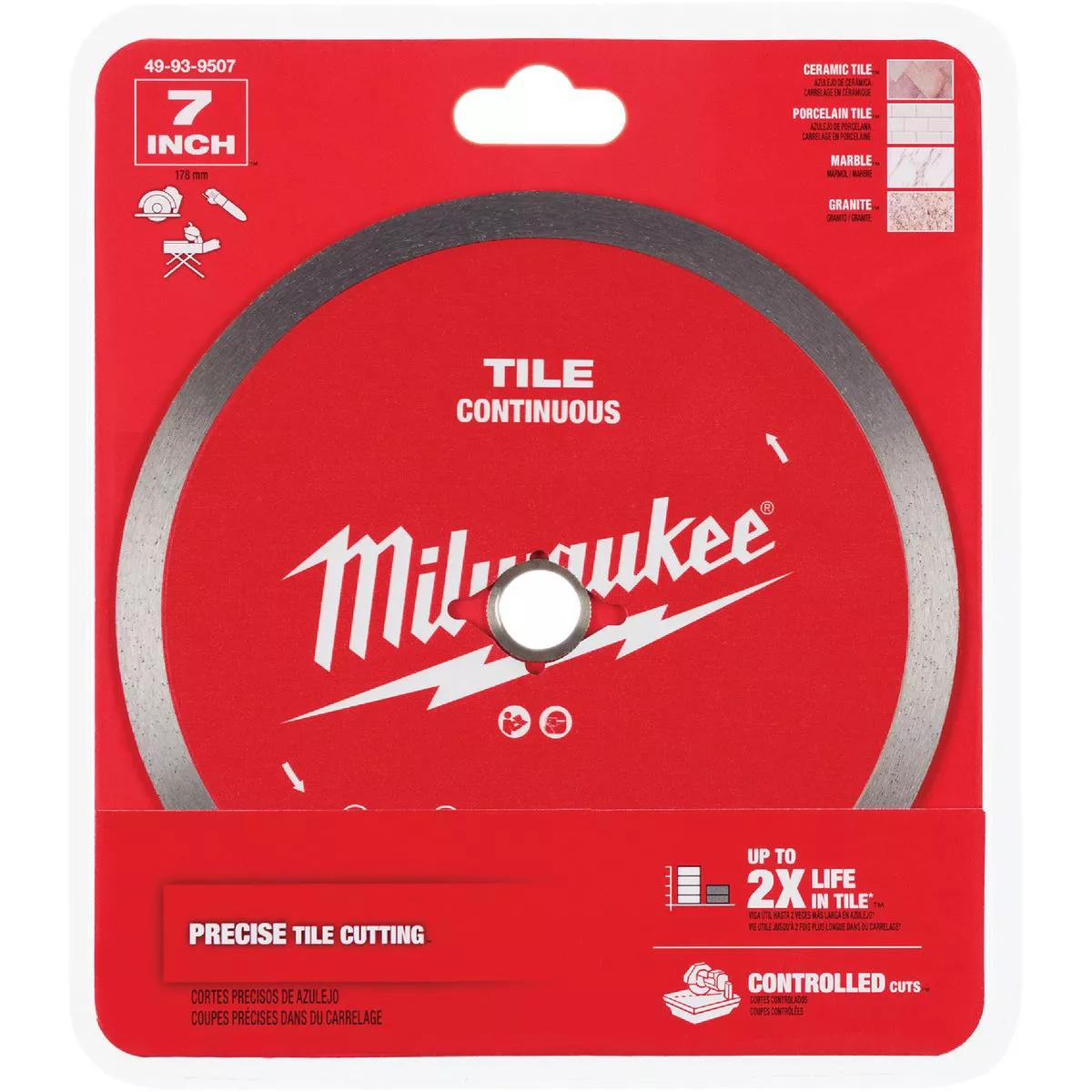 Milwaukee 7 In. Continuous Rim Tile Diamond Blade